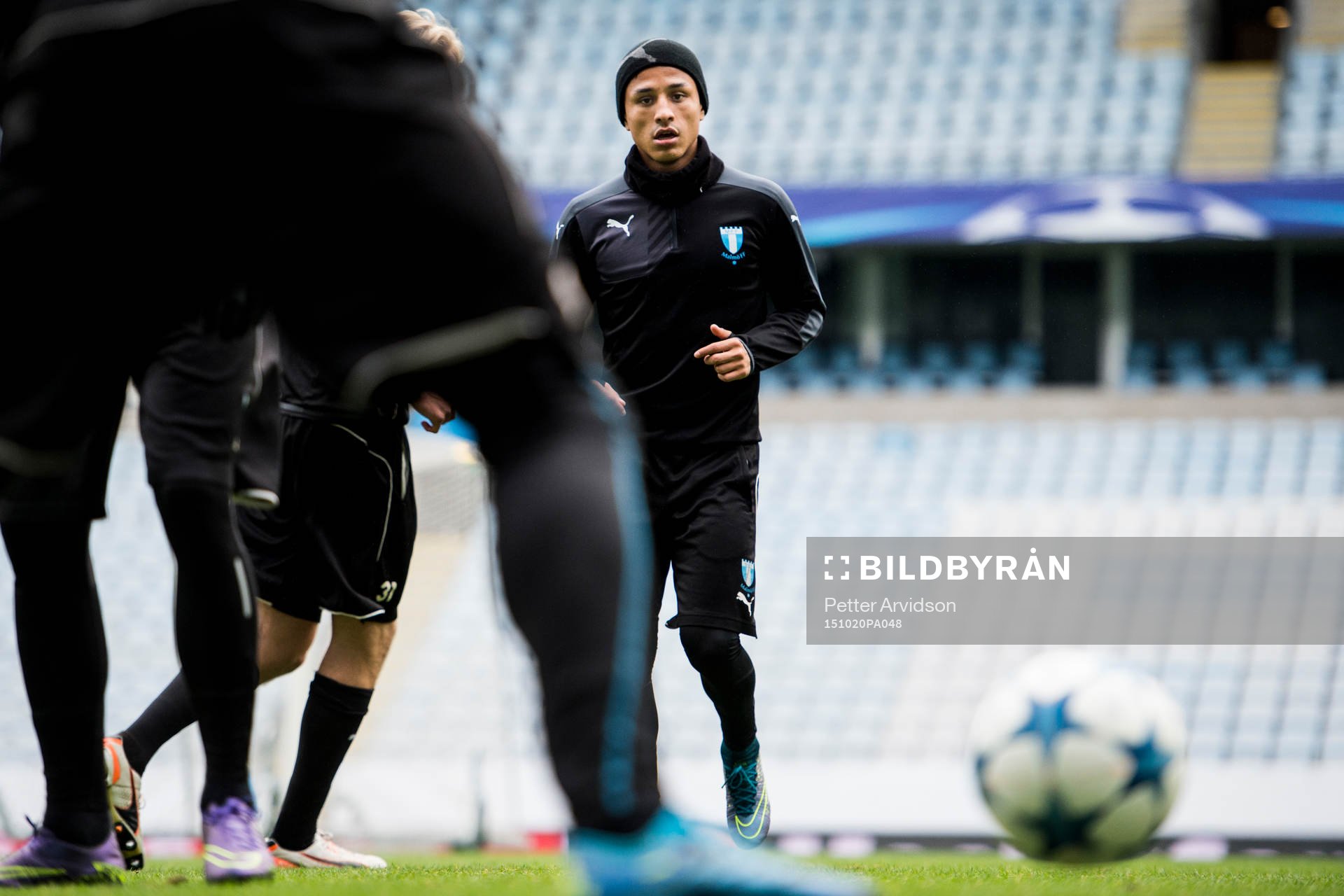 Malmös Victor Yoshimar Yotun Flores under en träning inför Champions League den 20 oktober 2015 i Malmö.