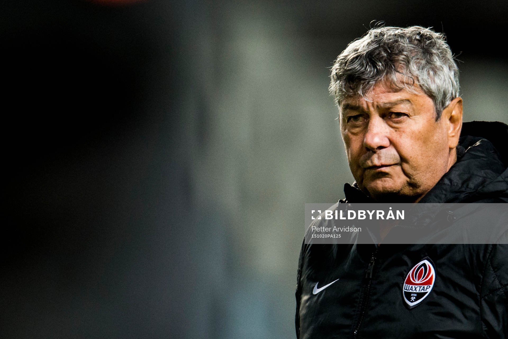 Shakhtar Donetsks tränare Mircea Lucescu under en träning inför Champions League den 20 oktober 2015 i Malmö.