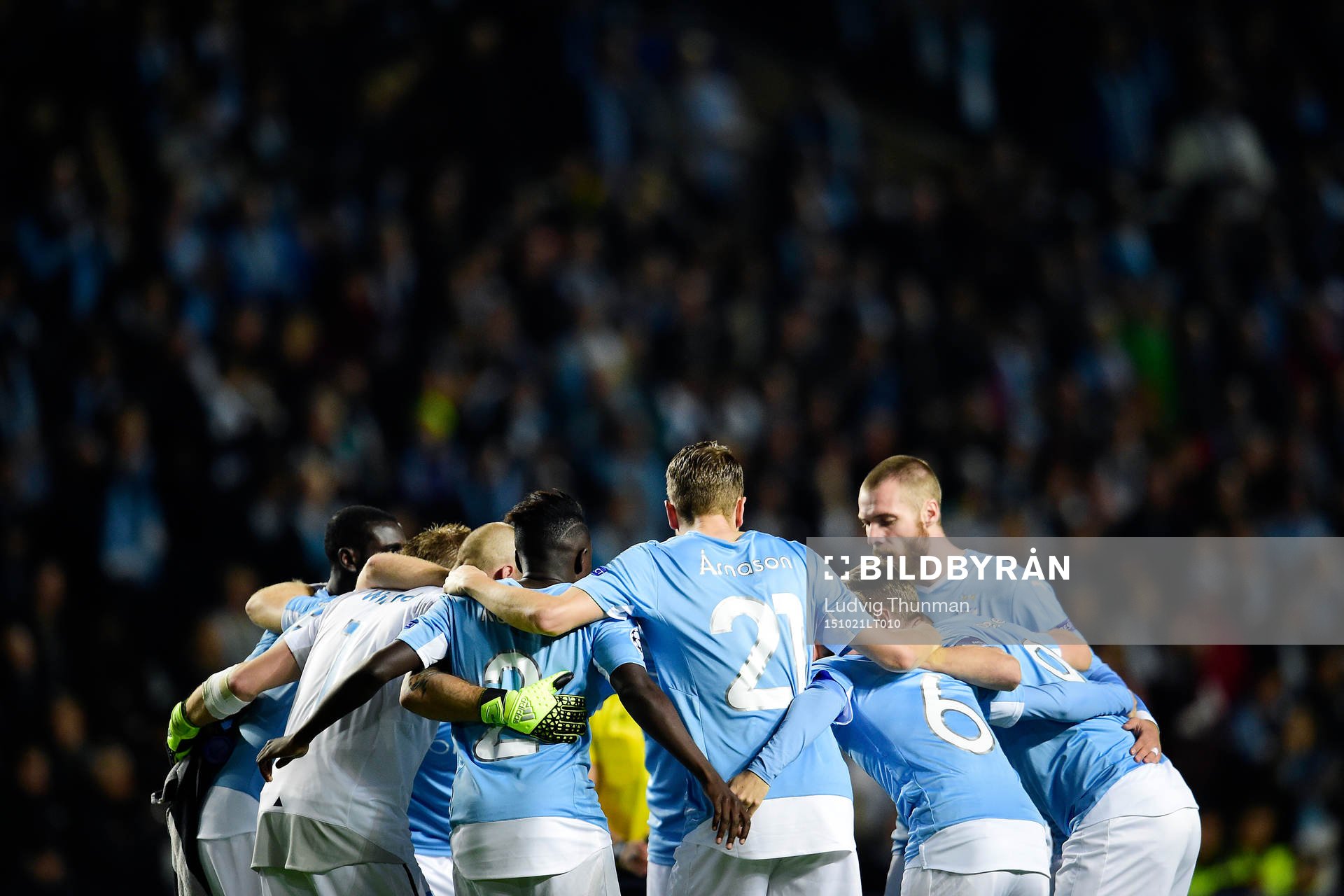 Malmö FFs  spelare samlar sig