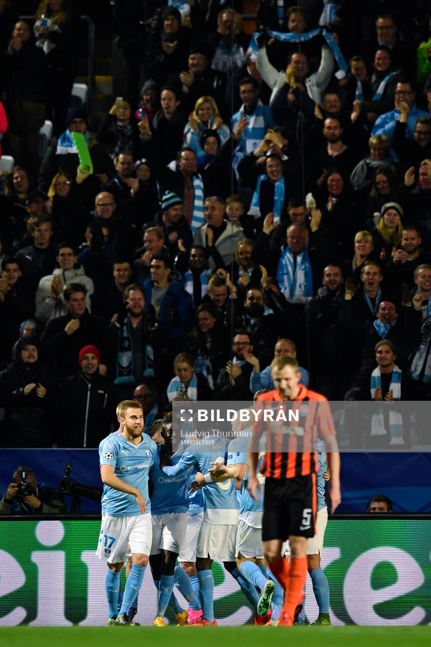 Malmö FFs  spelare jublar