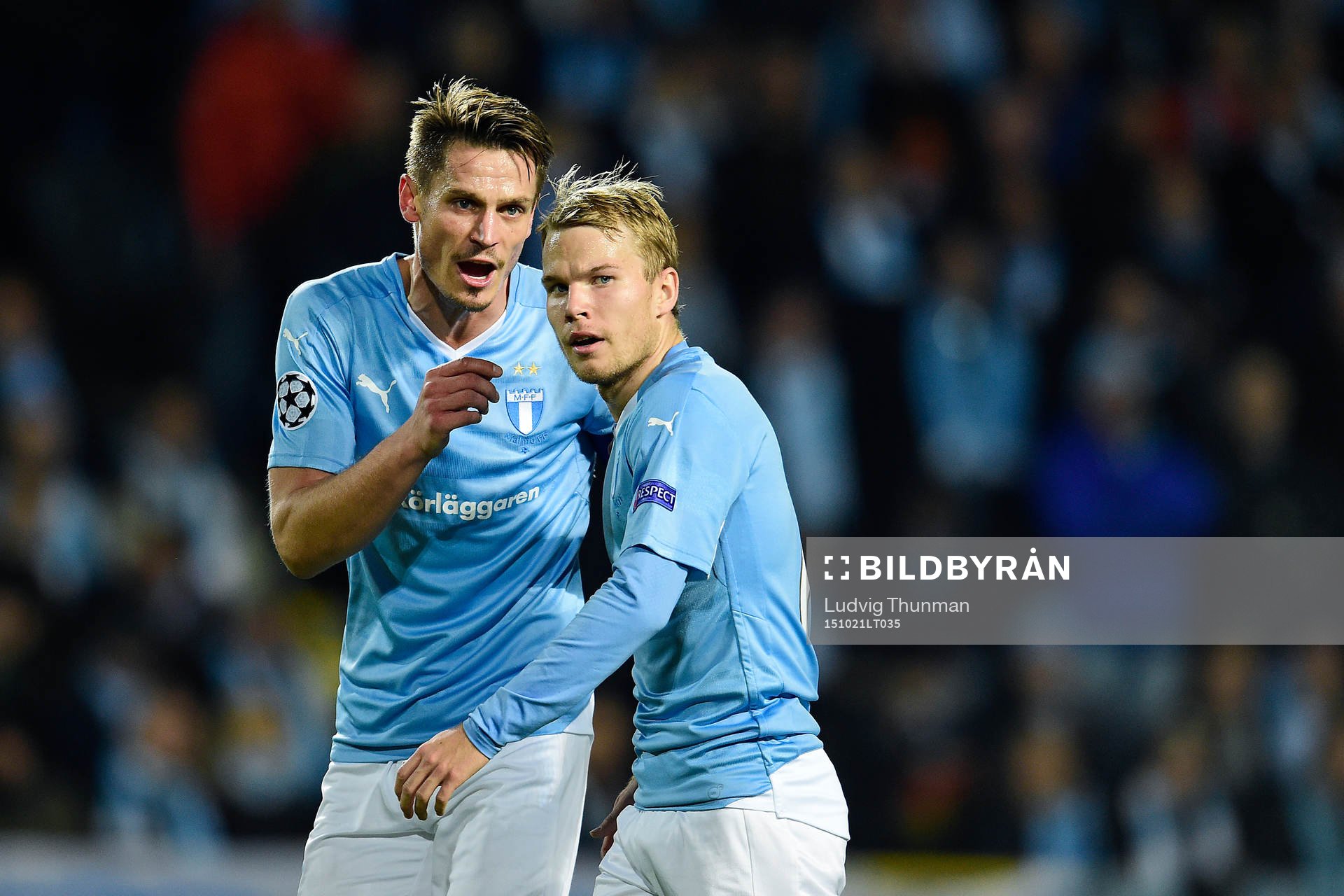Malmö FFs  Markus Rosenberg och Oscar Lewicki