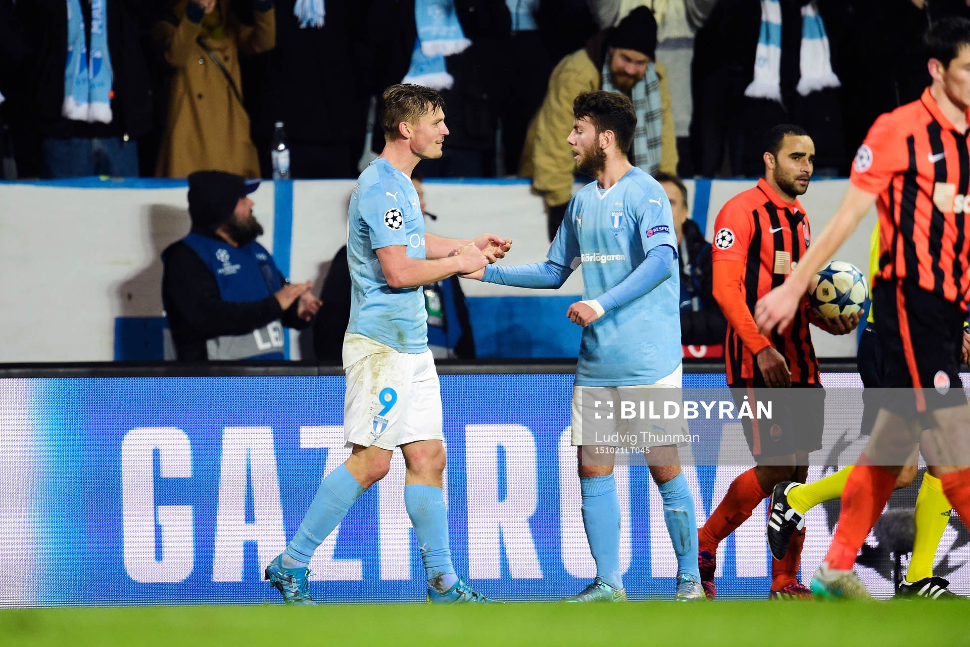 Malmö FFs  Markus Rosenberg och Erdal Rakip jublar