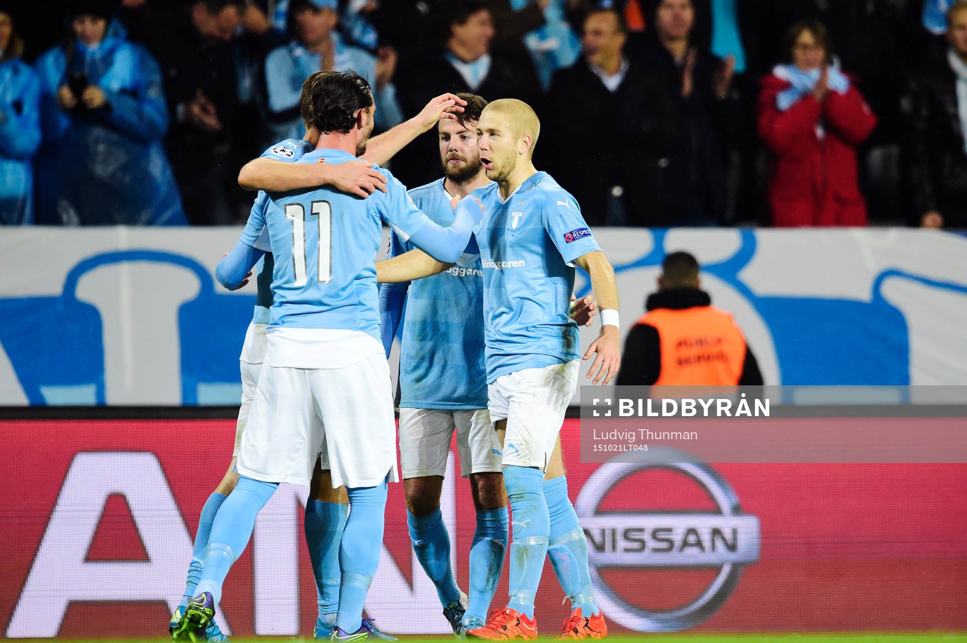 Malmö FFs  Markus Rosenberg, Agon Mehmeti, Erdal Rakip och