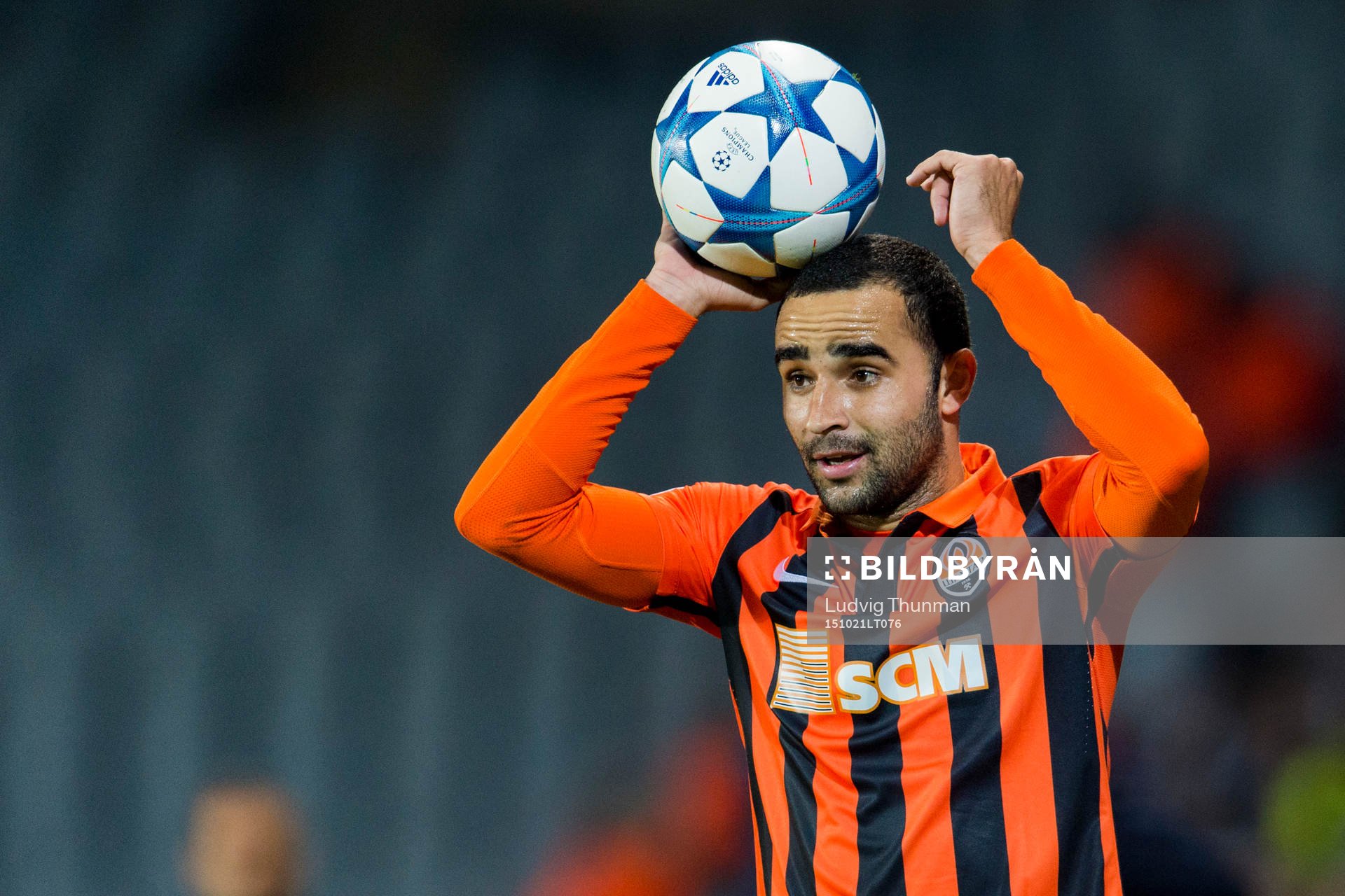 Shakhtar Donetsks Ismaily under fotbollsmatchen i Champions League mellan Malmö FF och Shakhtar Donetsk den 21 oktober 2015 i Malmö.