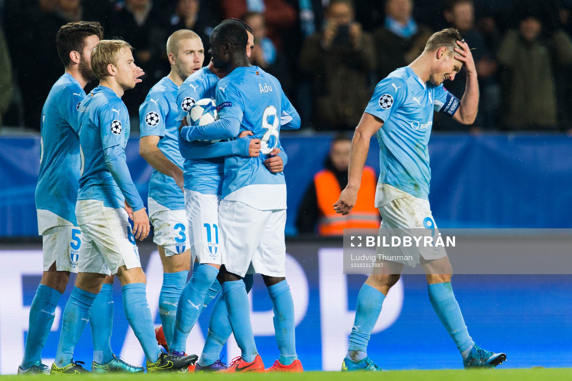 Malmö FFs spelare firar segern