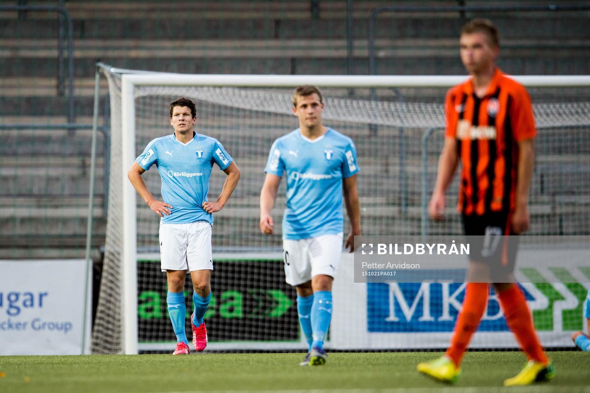 Malmö FFs Mattias Andersson och Erik Andersson deppar