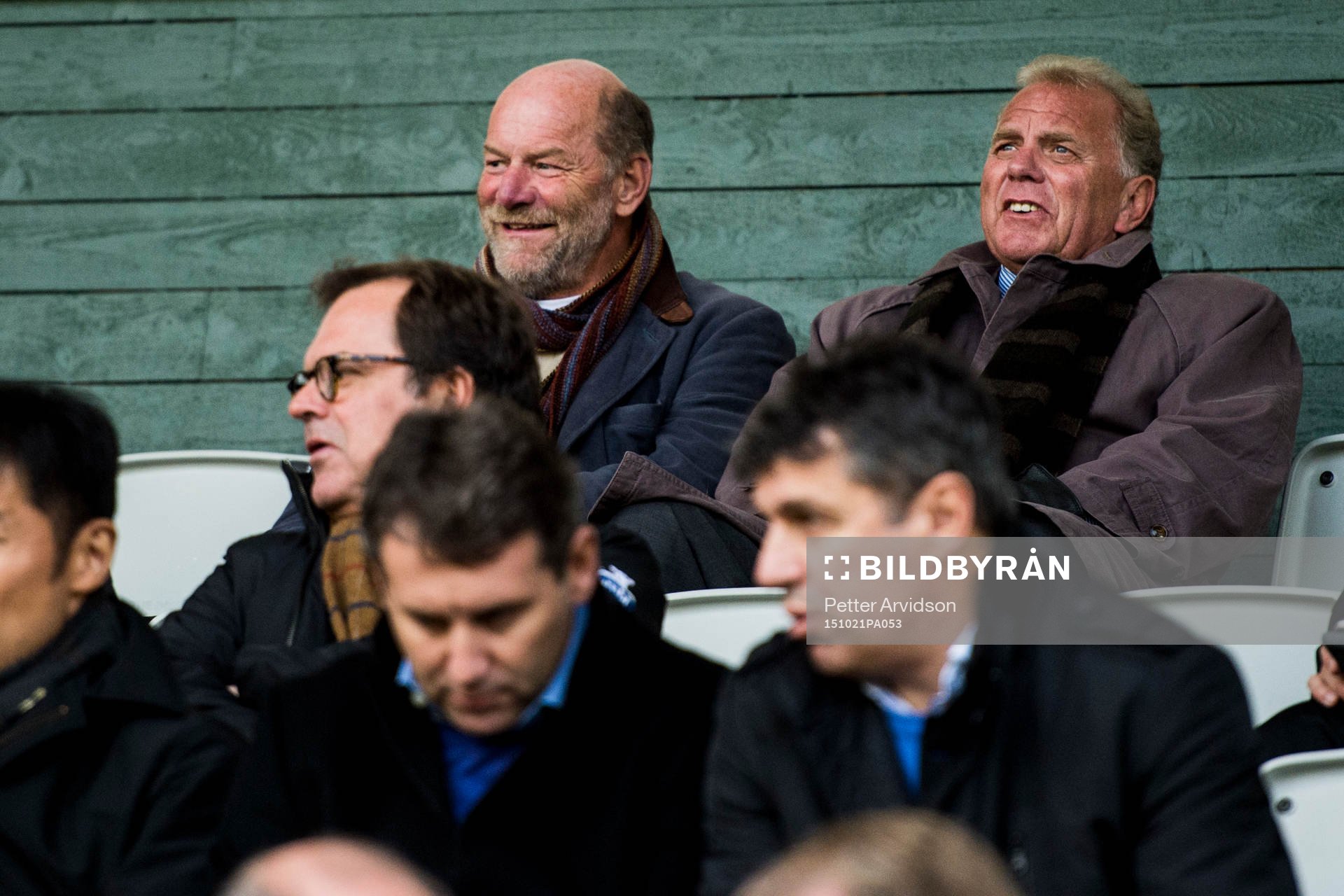 Bob Houghton på läktaren under fotbollsmatchen i UEFA Youth League mellan Malmö FF och Shakhtar Donetsk den 21 oktober 2015 i Malmö.