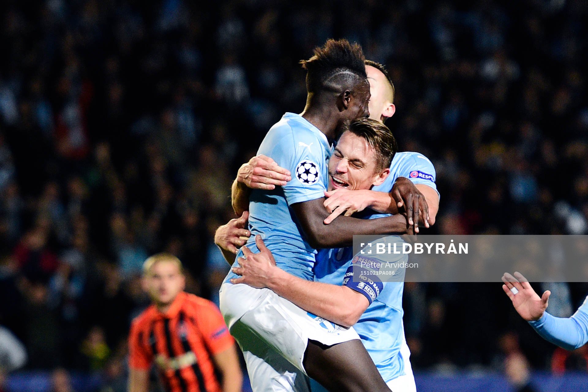 Malmö FFs  Markus Rosenberg gör 1-0 och jublar