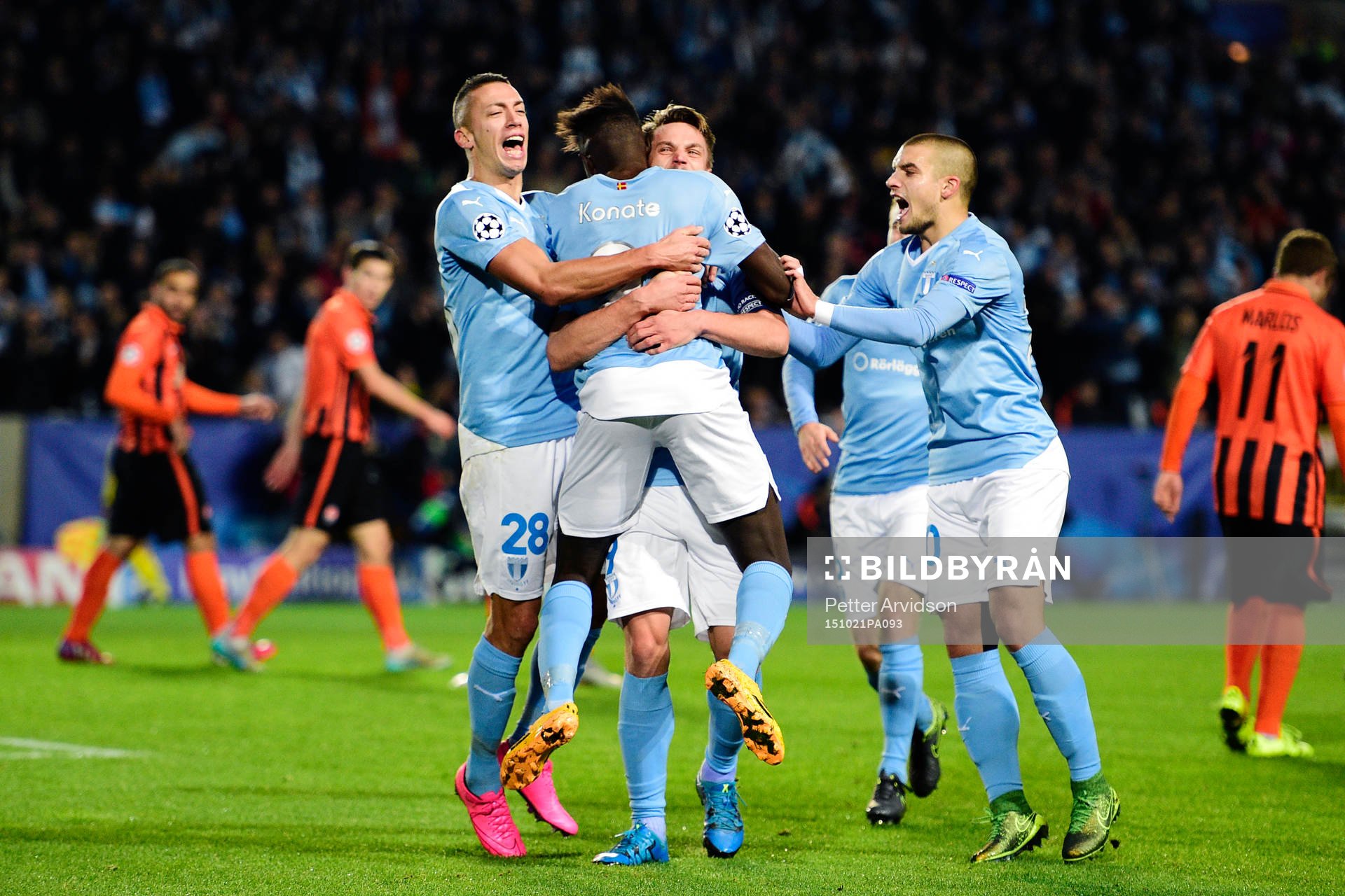 Malmö FFs spelare jublar