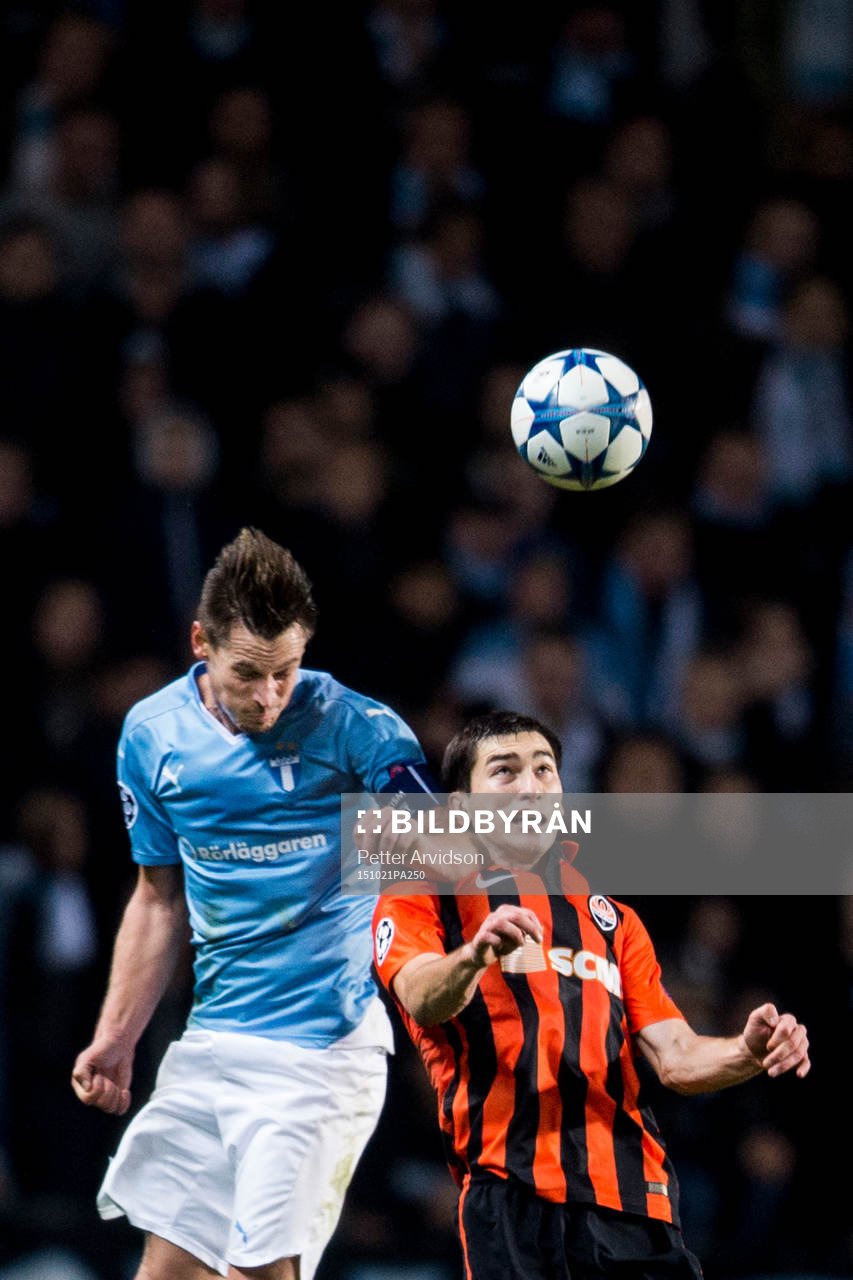 Malmö FFs Markus Rosenberg i nickduell med Shakhtar