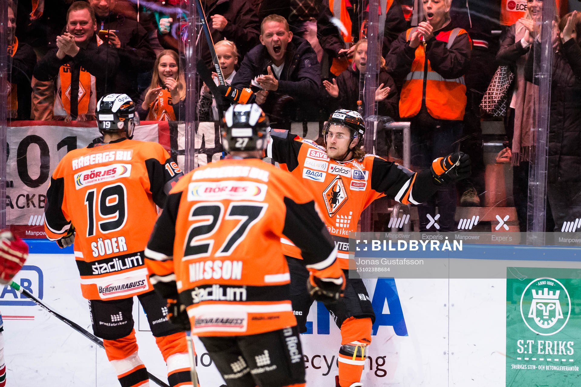 Karlskronas Alexander Viklund har gjort 1-0