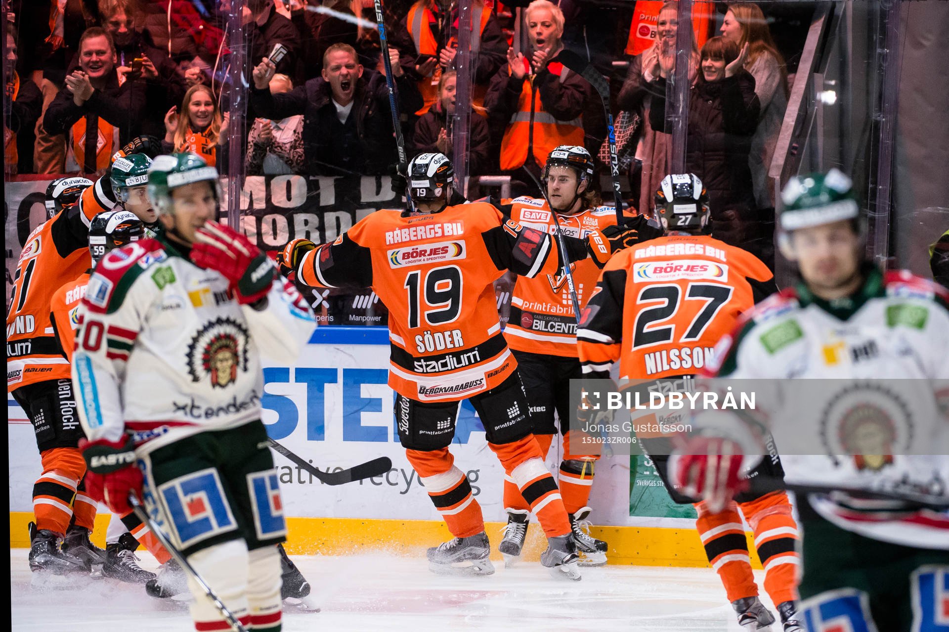 Karlskronas Alexander Viklund har gjort 1-0