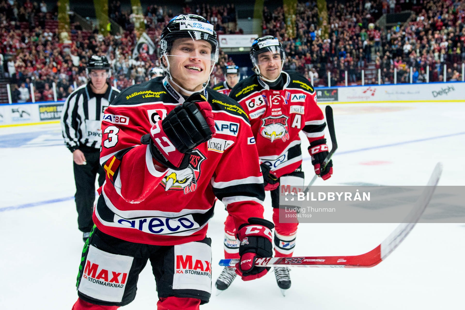 Malmö Redhawks Christoffer Forsberg och Nils Andersson