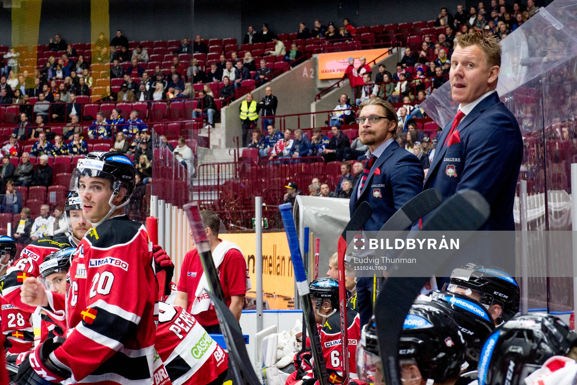 Malmö Redhawks tränare Björn Hellkvist och assisterande