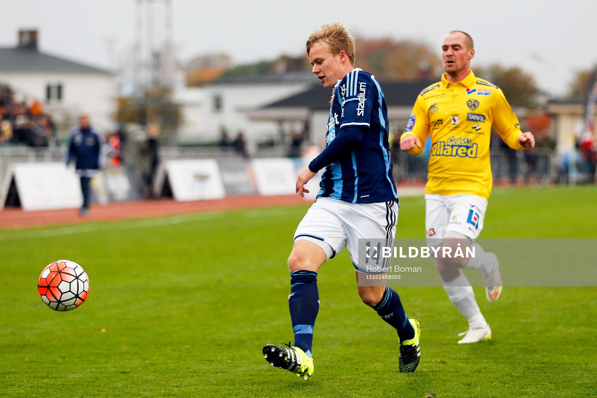 Djurgårdens Elliot Käck och Falkenbergs Per Karlsson