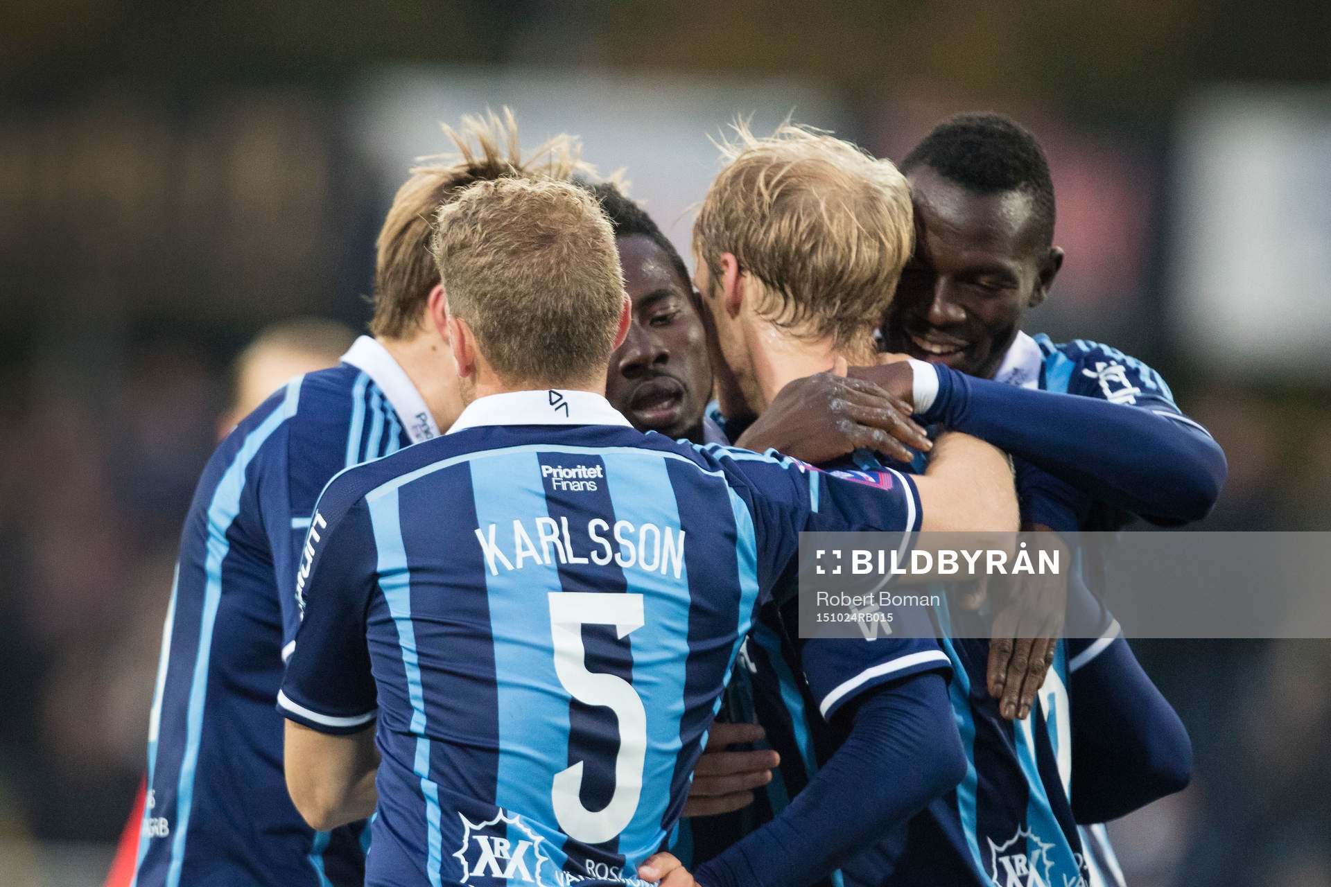 Djurgårdens spelare jublar