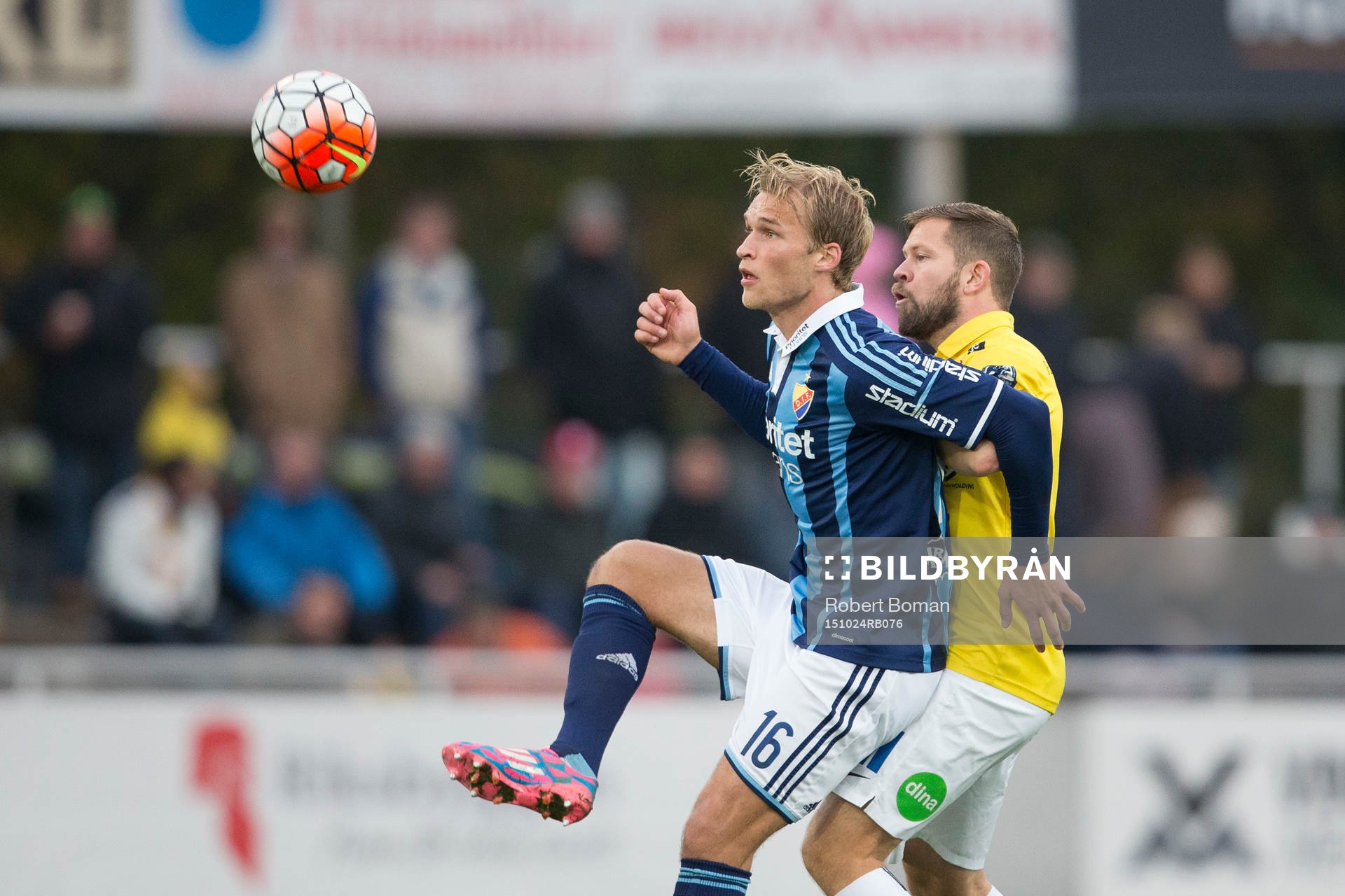 Djurgårdens Sebastian Andersson och Falkenbergs David