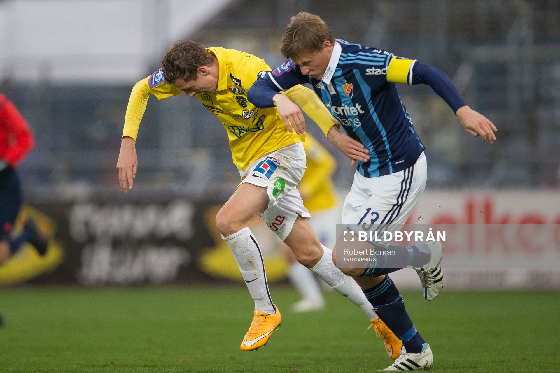 Djurgårdens Emil Bergström och Falkenbergs Gustaf Nilsson