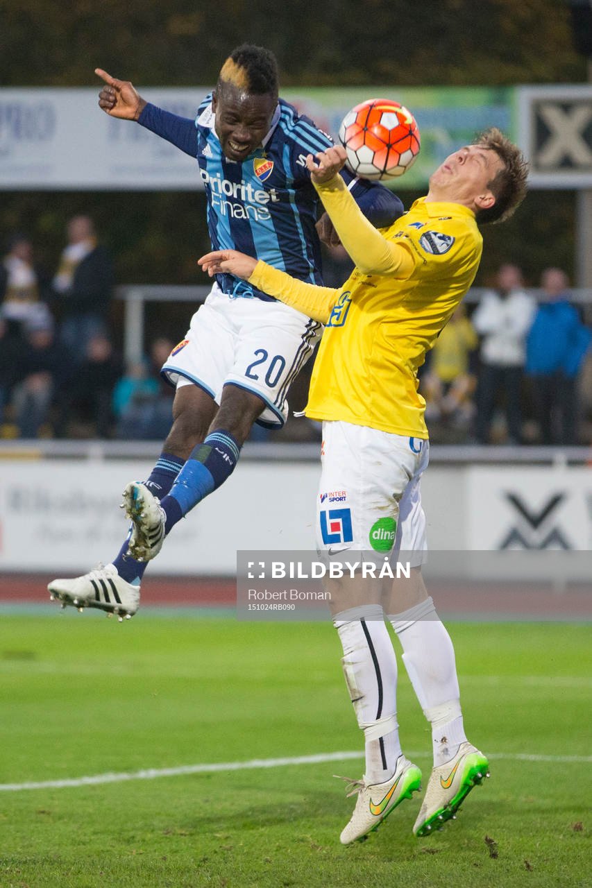 Djurgårdens Sam Johnsson och Falkenbergs Adam Eriksson