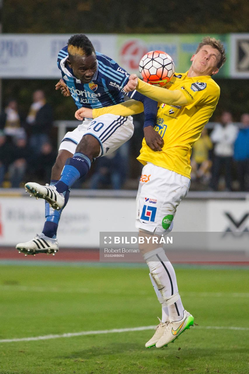 Djurgårdens Sam Johnsson och Falkenbergs Adam Eriksson