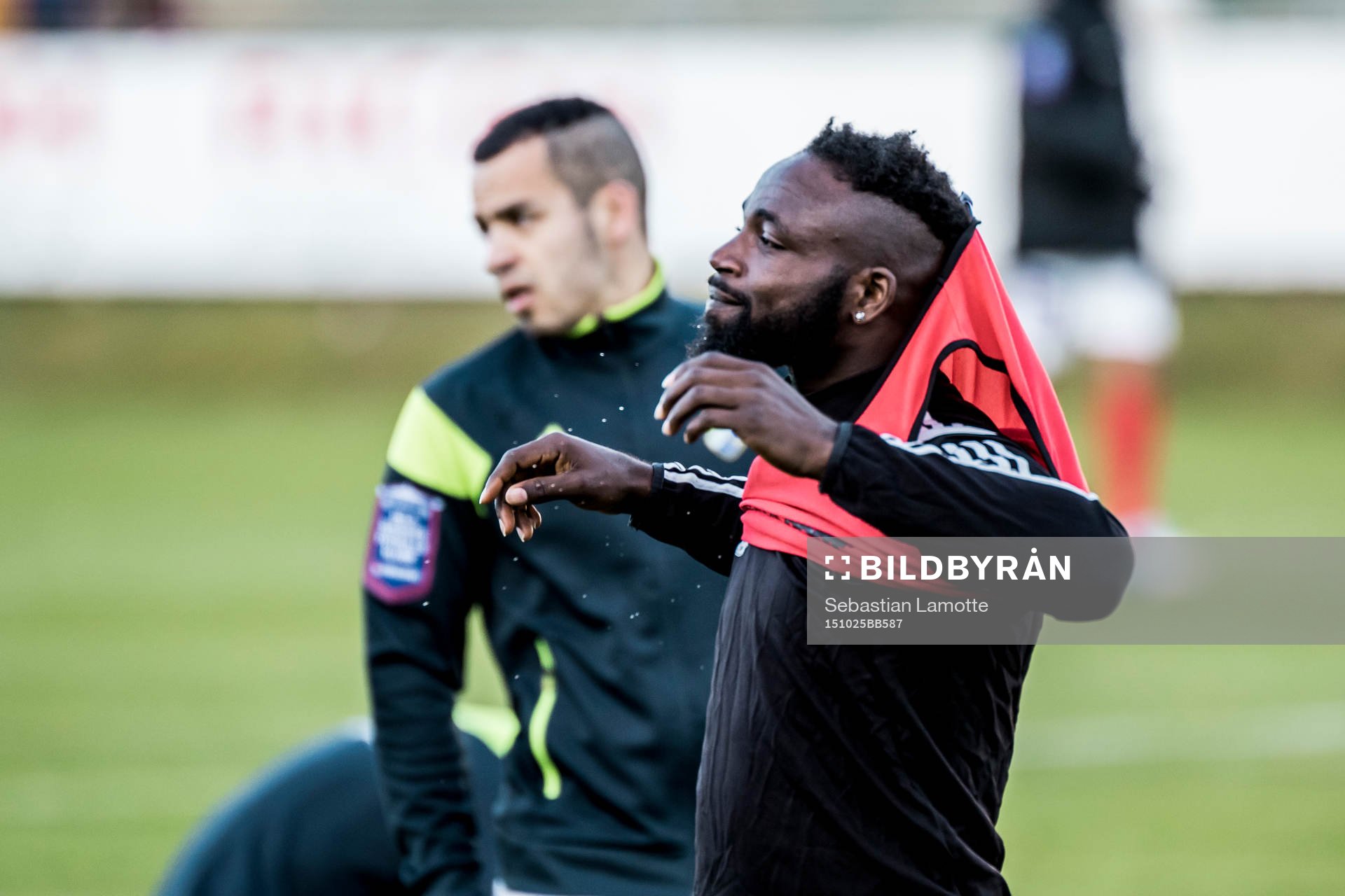 Ljungskiles Abdultaofik Ahmed inför fotbollsmatchen i Superettan mellan Ljungskile och Assyriska den 25 oktober 2015 i Ljungskile.