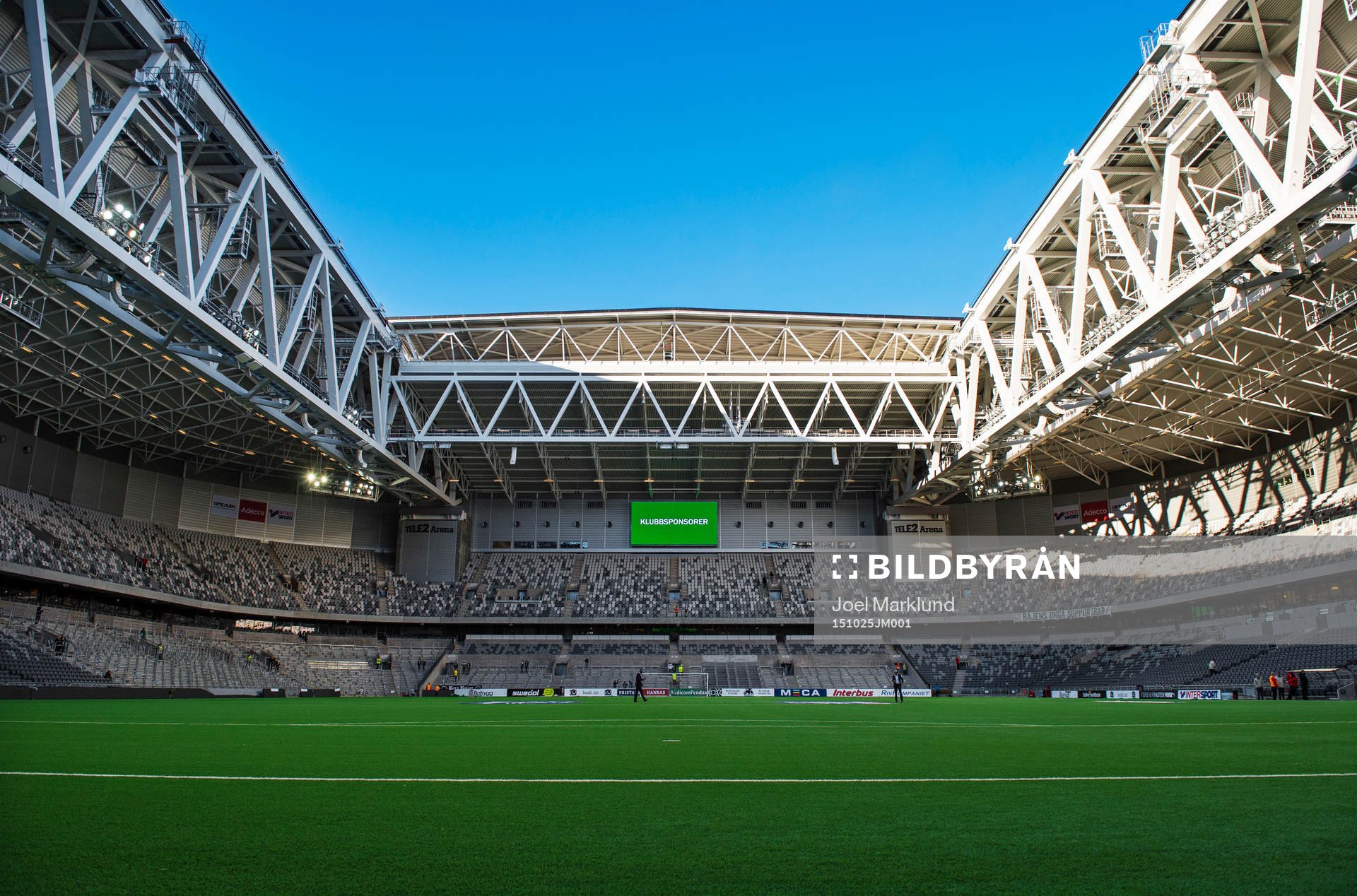Ett tomt Tele2 Arena