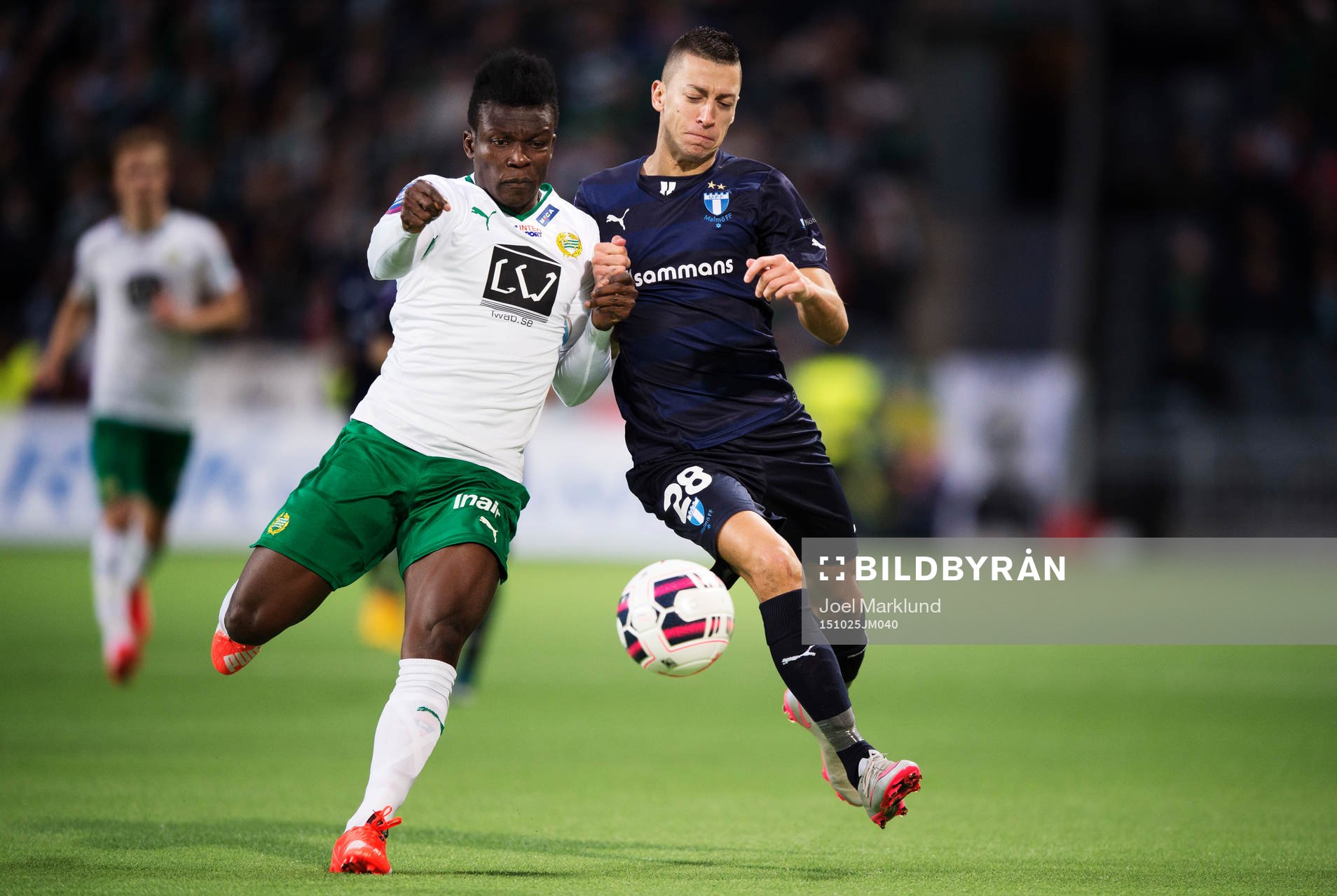 Hammarbys Joseph Aidoo och Malmös Nikola Djurdjic