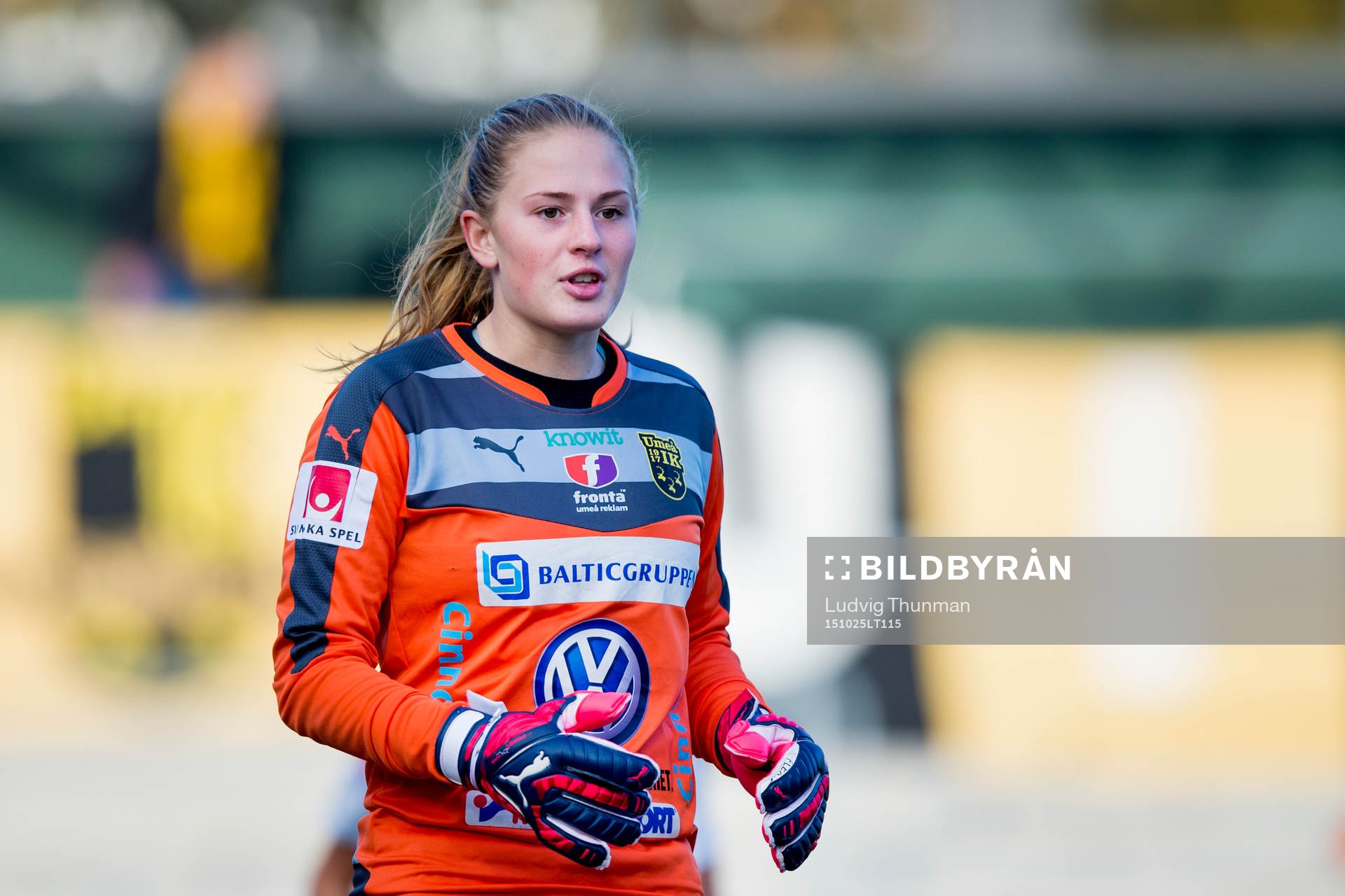 Umeås Wilma Jonsson under finalen i SM-slutspelet för F19 mellan Rosengård och Umeå den 25 oktober 2015 i Malmö. 