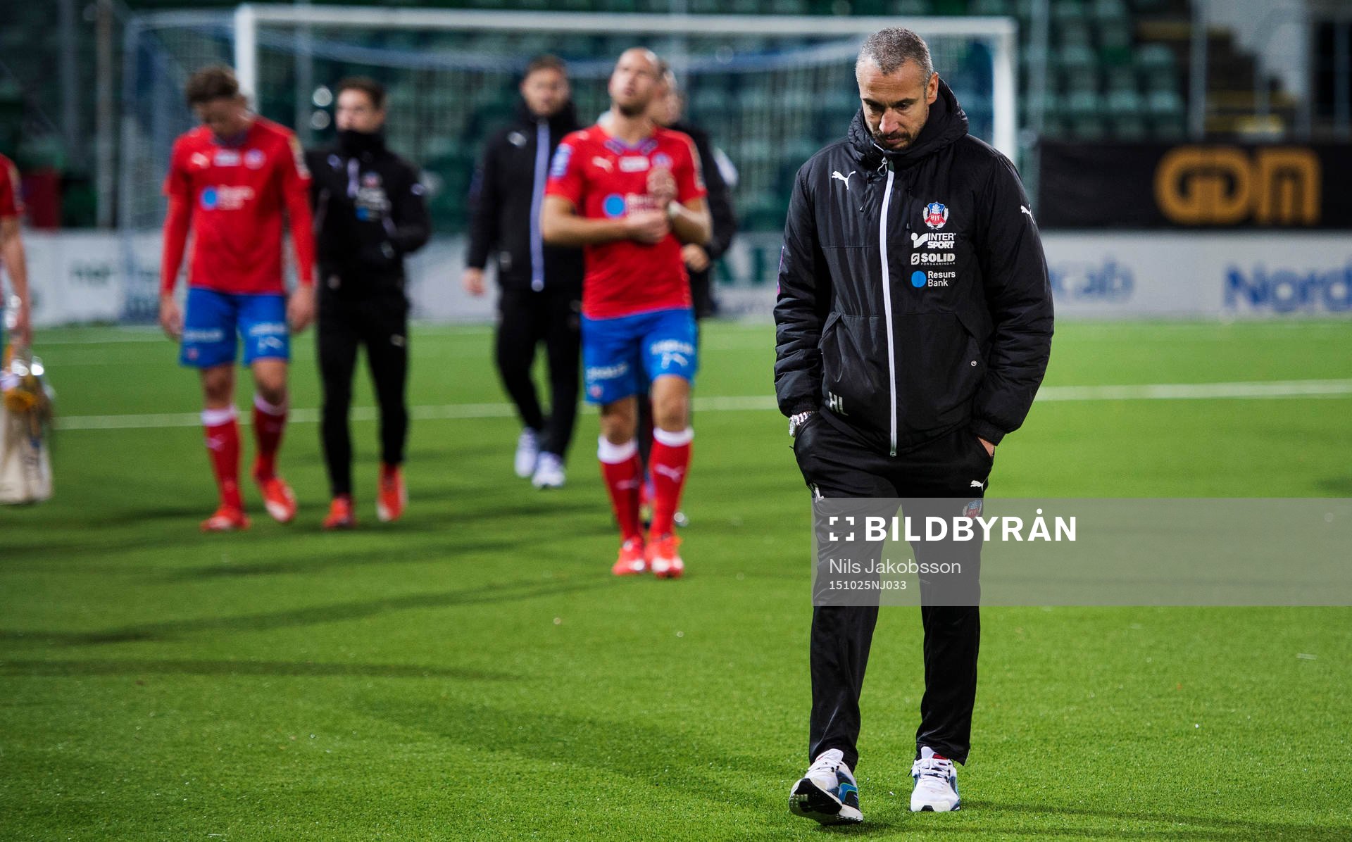 Helsingborgs tränare Henrik Larsson deppar