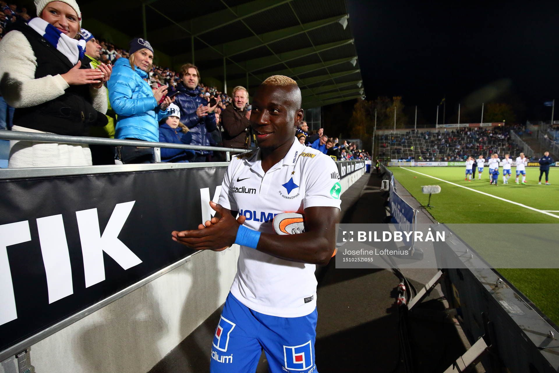 Norrköpings Alhaji Kamara tackar supportrarna