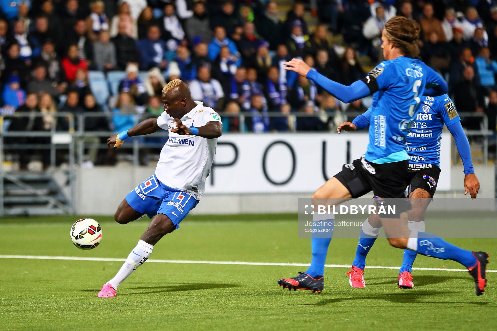 Norrköpings Alhaji Kamara skjuter in 1-0-målet