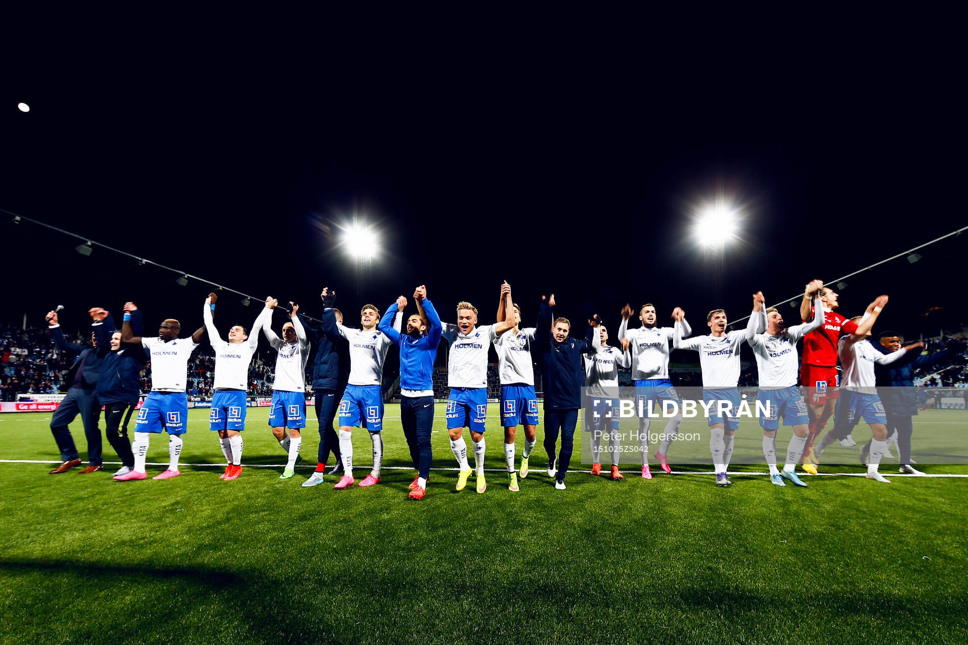 Norrköpingsspelare jublar