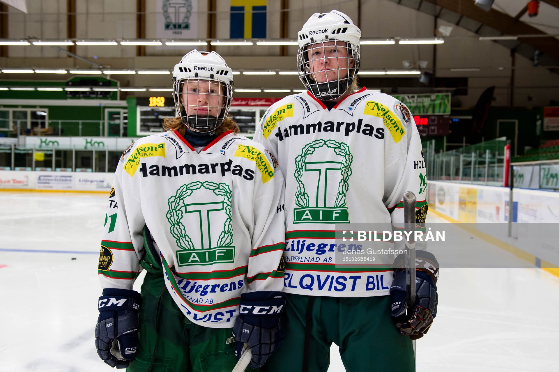 Ungdomarna Jack Stjernqvist och Andre Kraft i Tingsryds U16