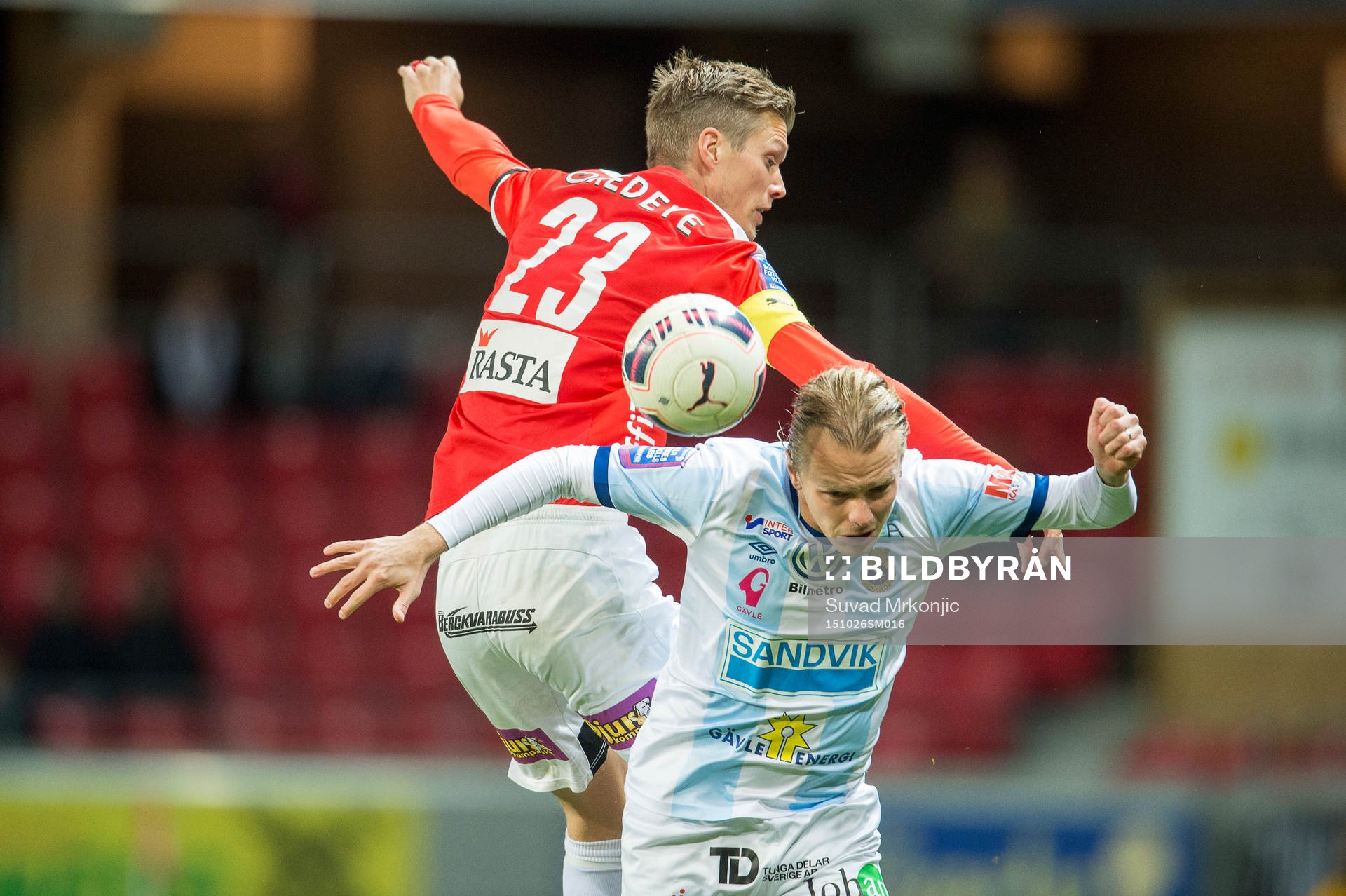 Kalmars Viktor Elm och Gefles Jesper Florén