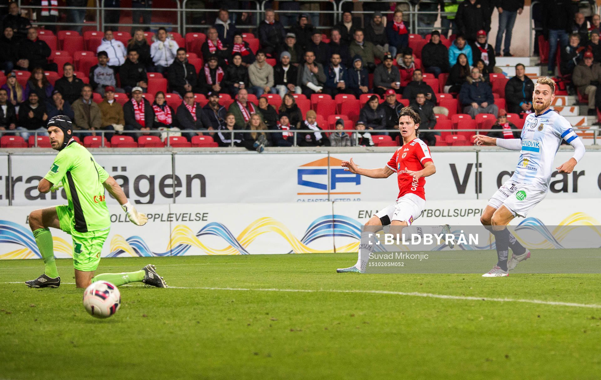 Gefles målvakt Emil Hedvall och David Fällman samt