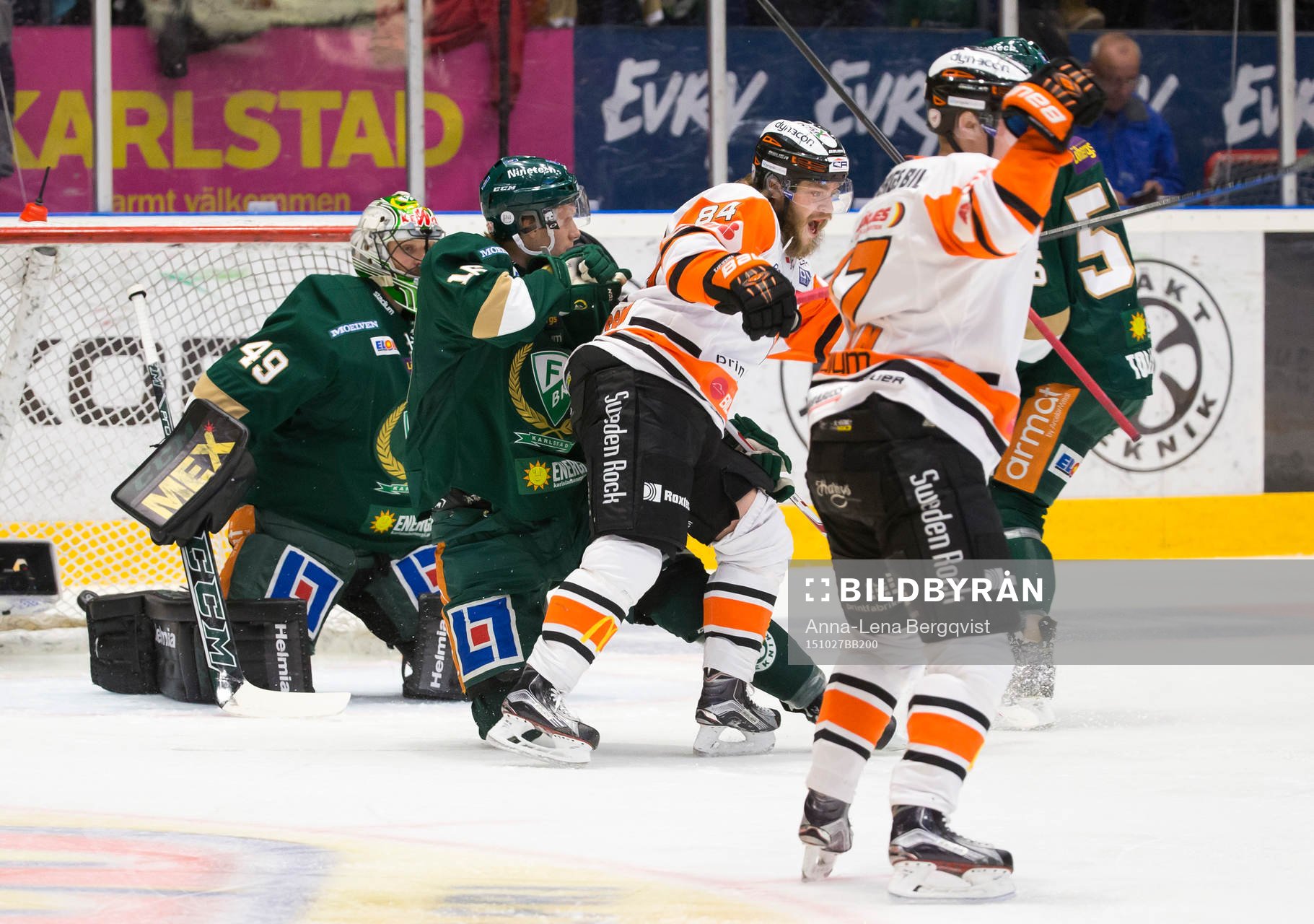 Karlskronas Joel Kellman gör mål 1-2  och jublar