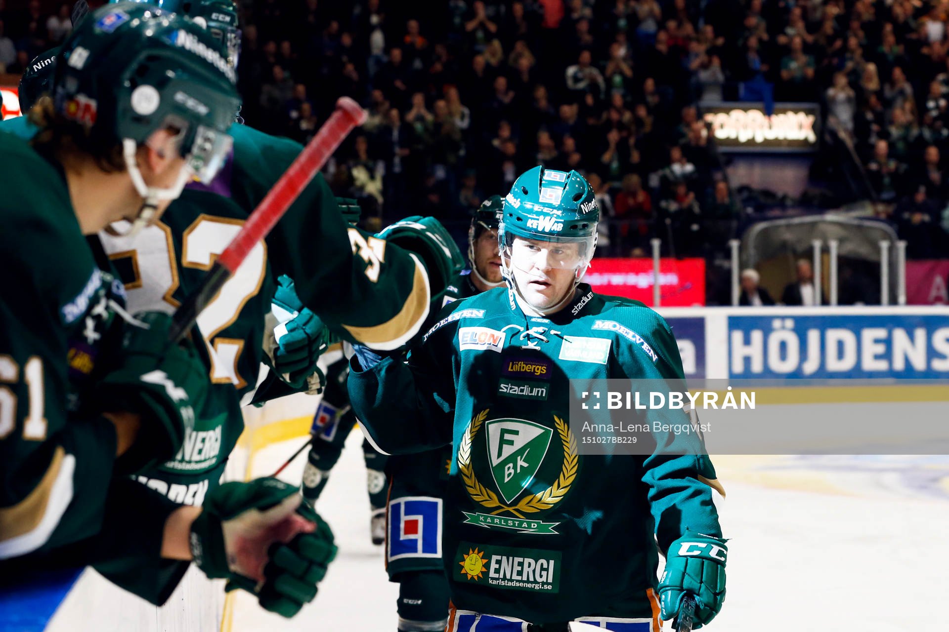 Färjestads Mikael Johansson jublar