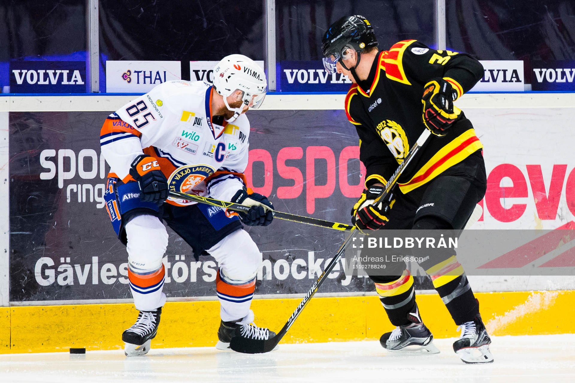 Växjös Liam Reddox och Brynäs Nick Johnson