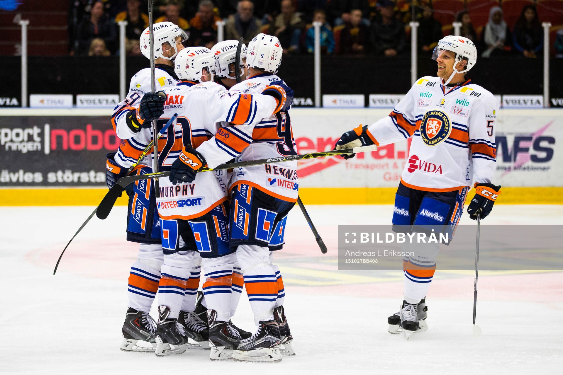 Växjös Ilkka Heikkinen, Cory Murphy, Josh Hennessy och