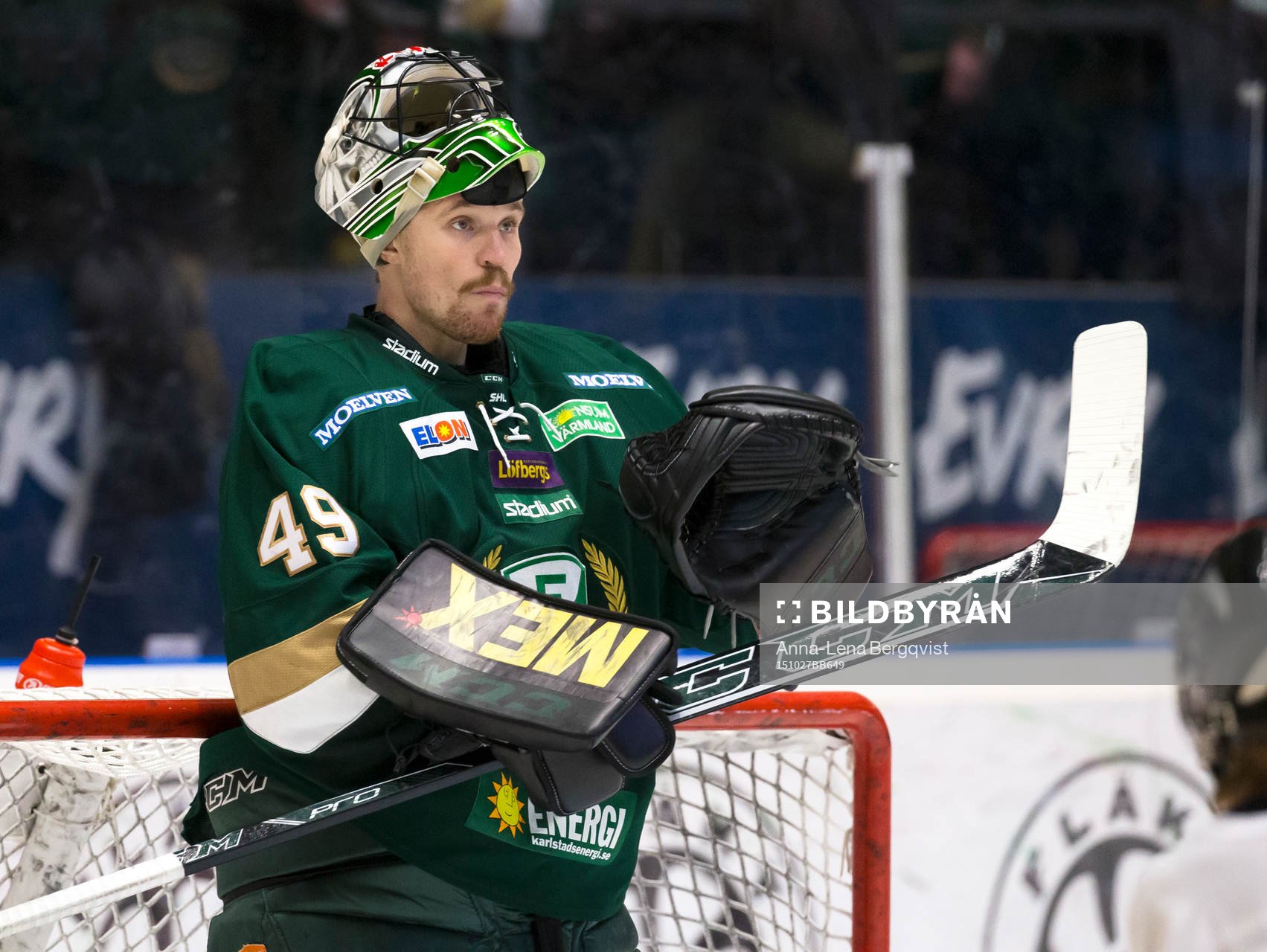 Färjestads målvakt Justin Pogge