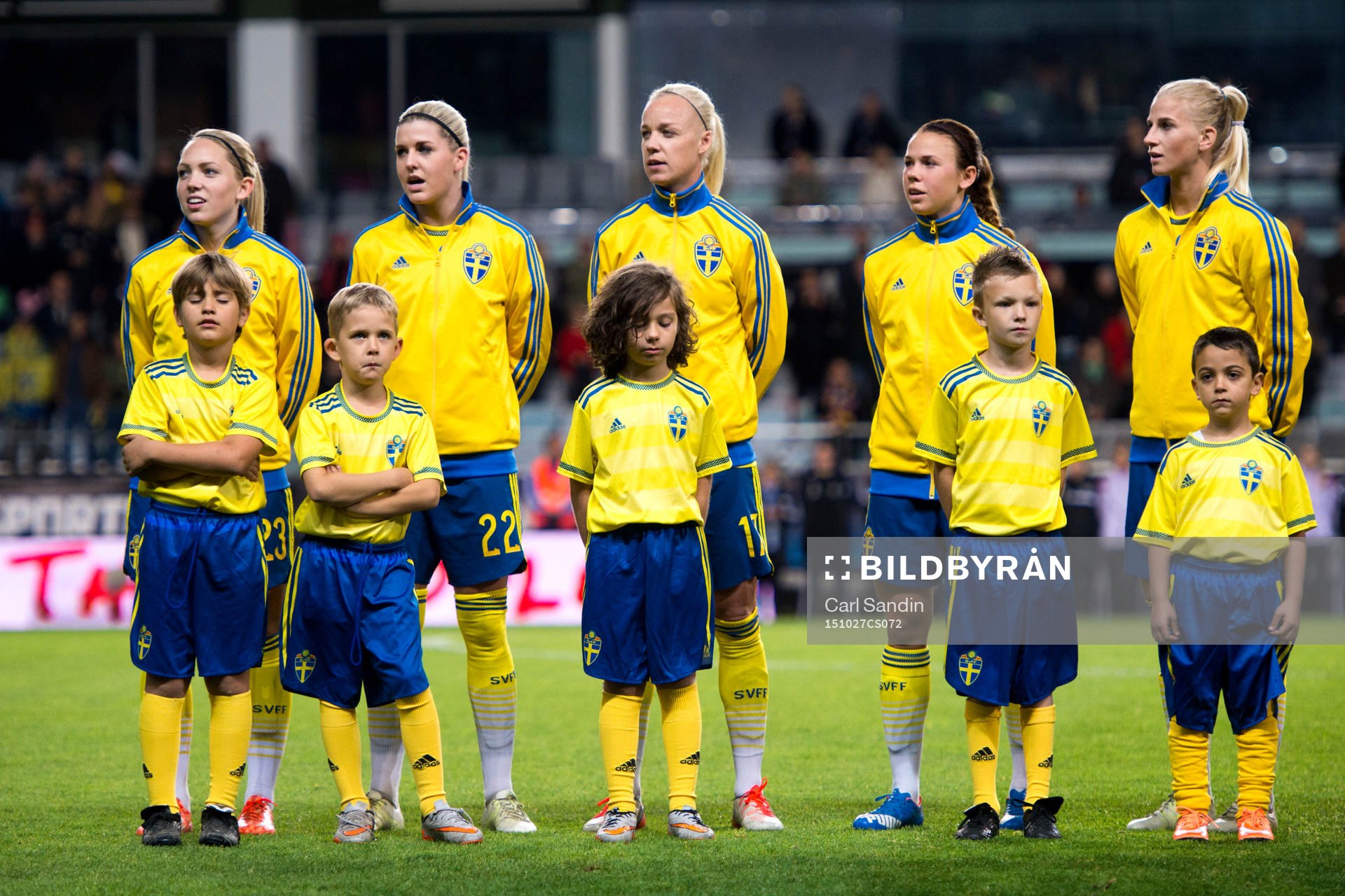 Sveriges Elin Rubensson, Olivia Schough, Caroline Seger,