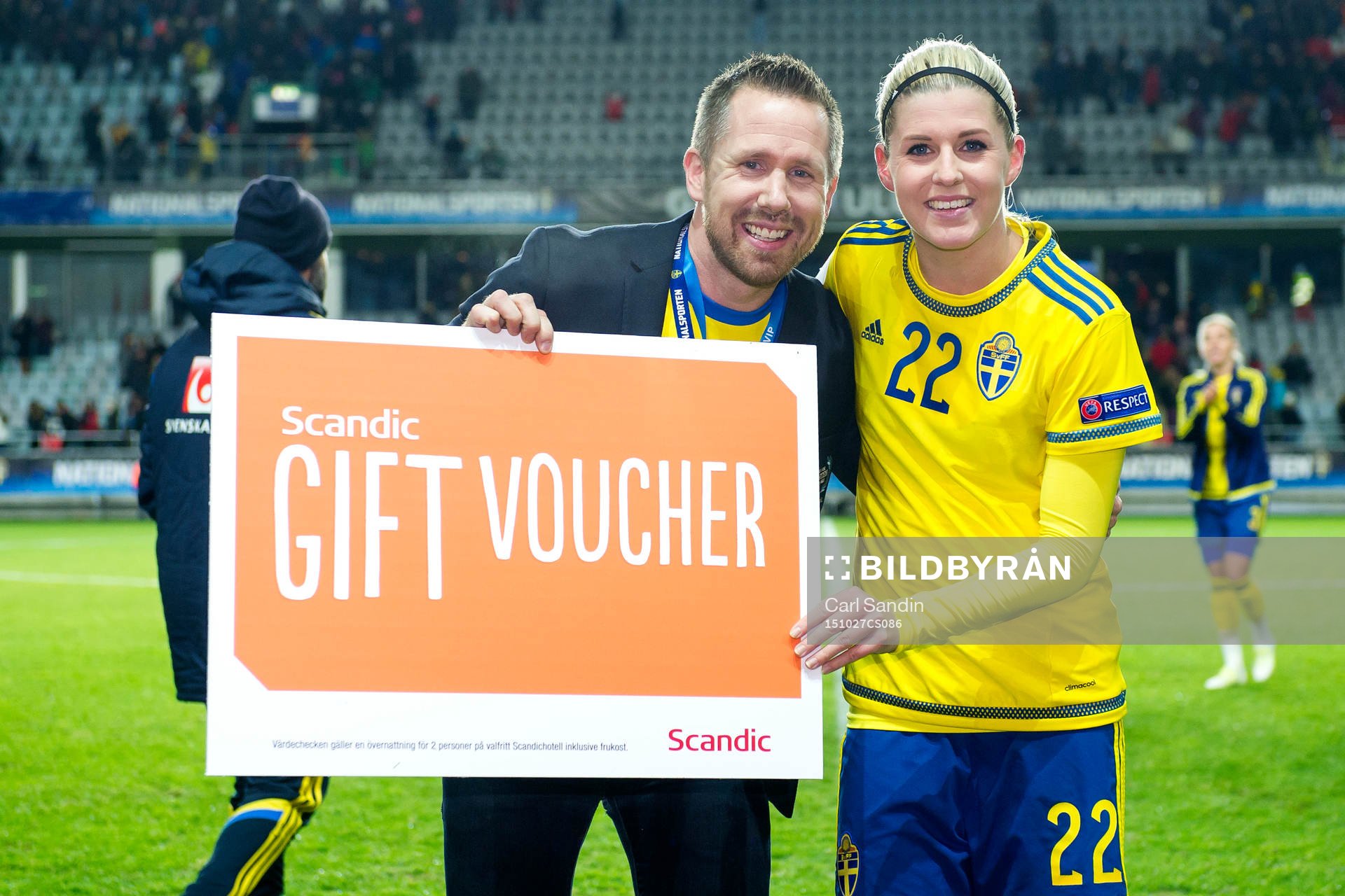 Sveriges Olivia Schough blir matchens lirare och får pris