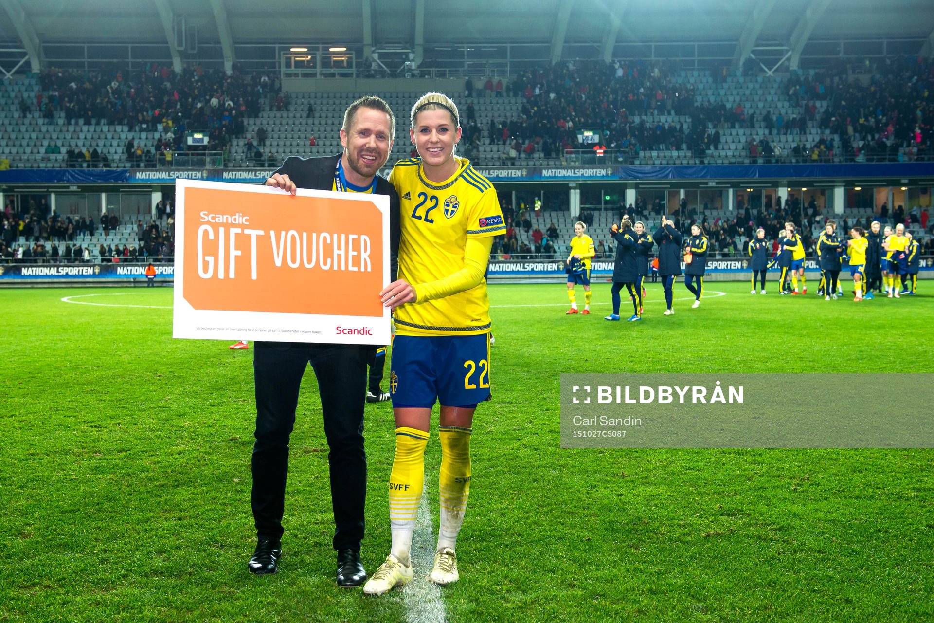 Sveriges Olivia Schough blir matchens lirare och får pris