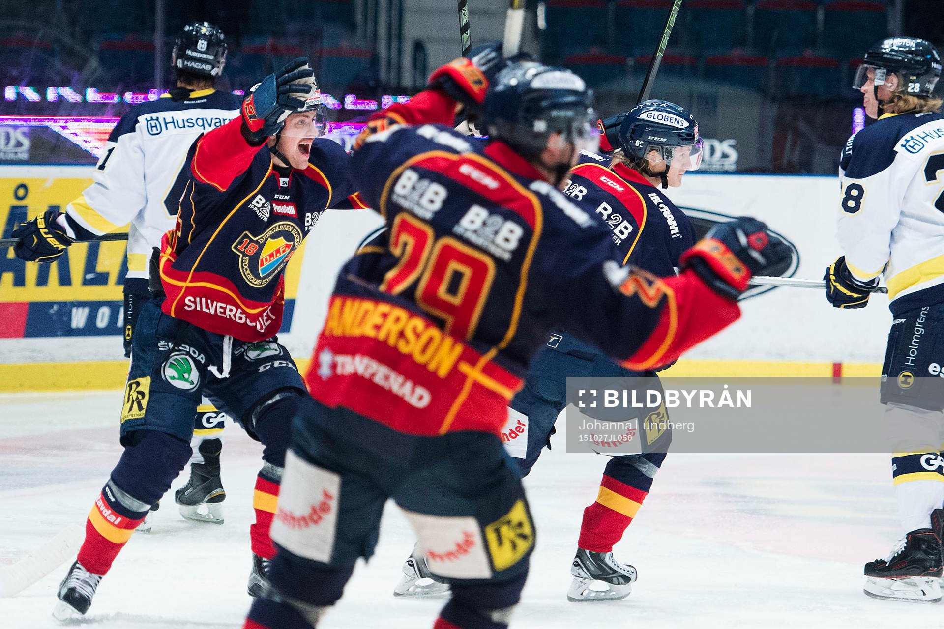 Djurgårdens Daniel Brodin jublar
