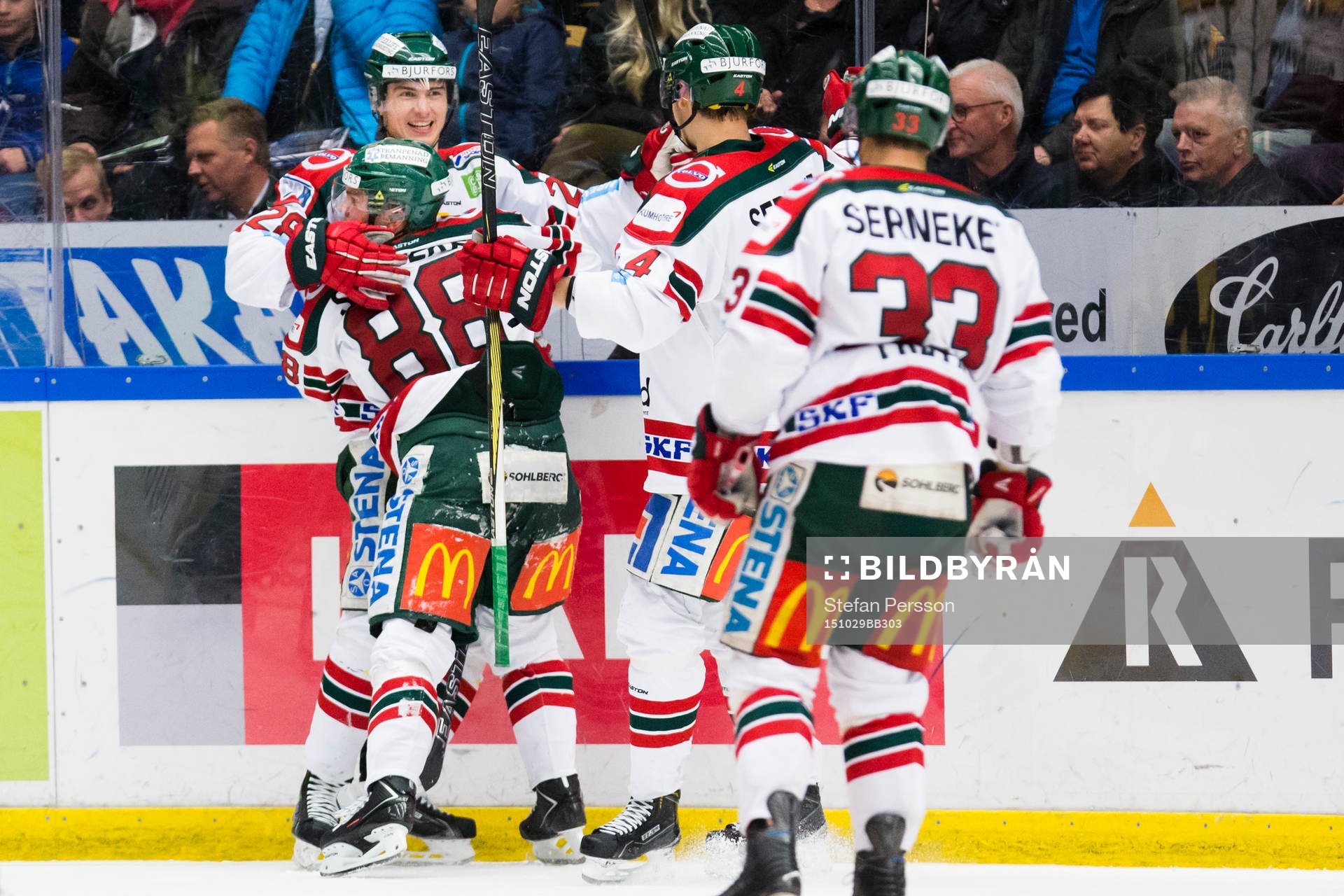 Frölundas Johan Sundström, Andreas Johnson, Jacob Larsson