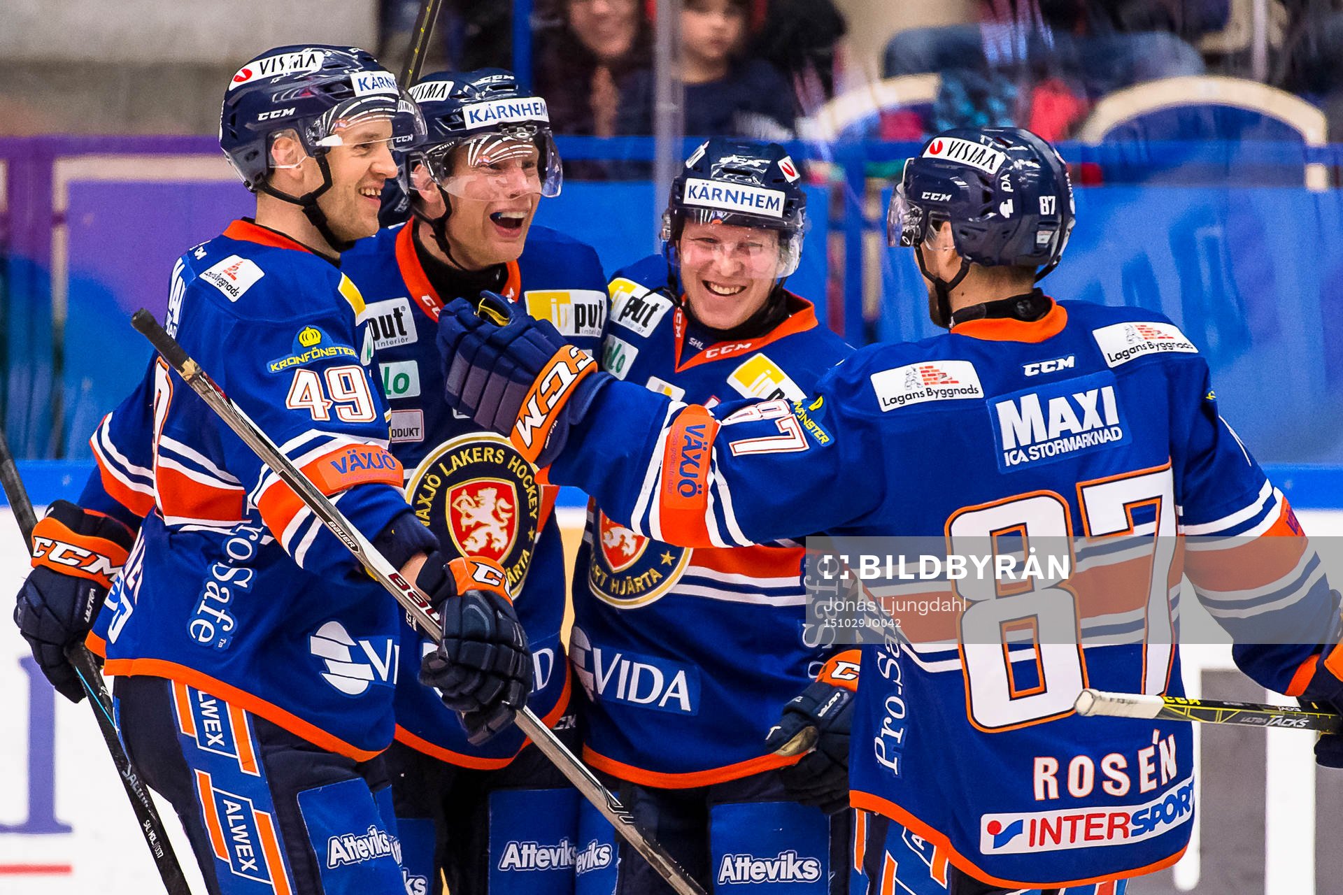 Växjös Ilkka Heikkinen, Richard Gynge, Tuomas Kiiskinen