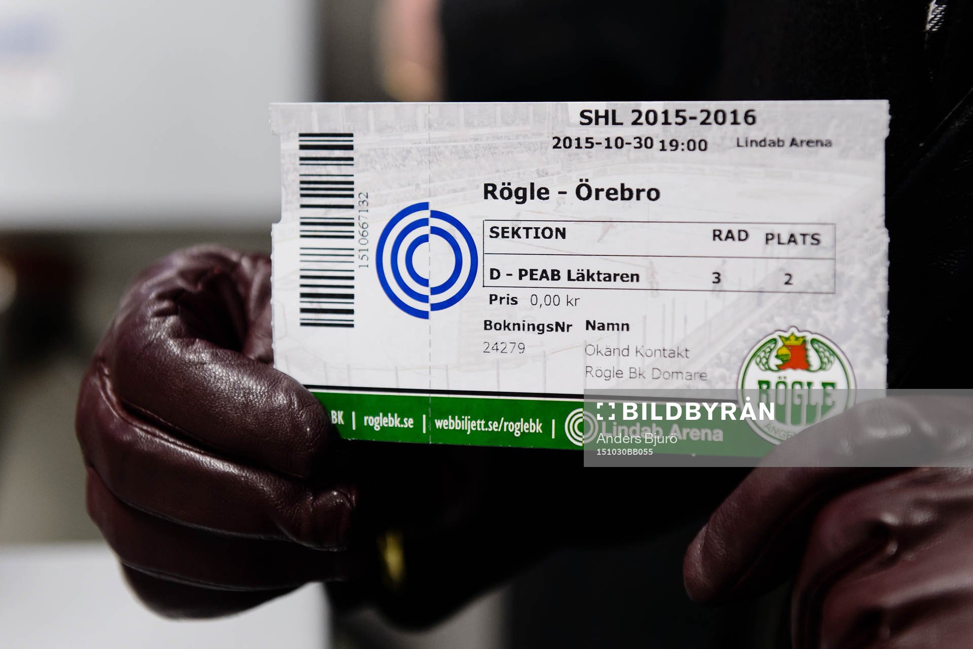 En matchbiljett