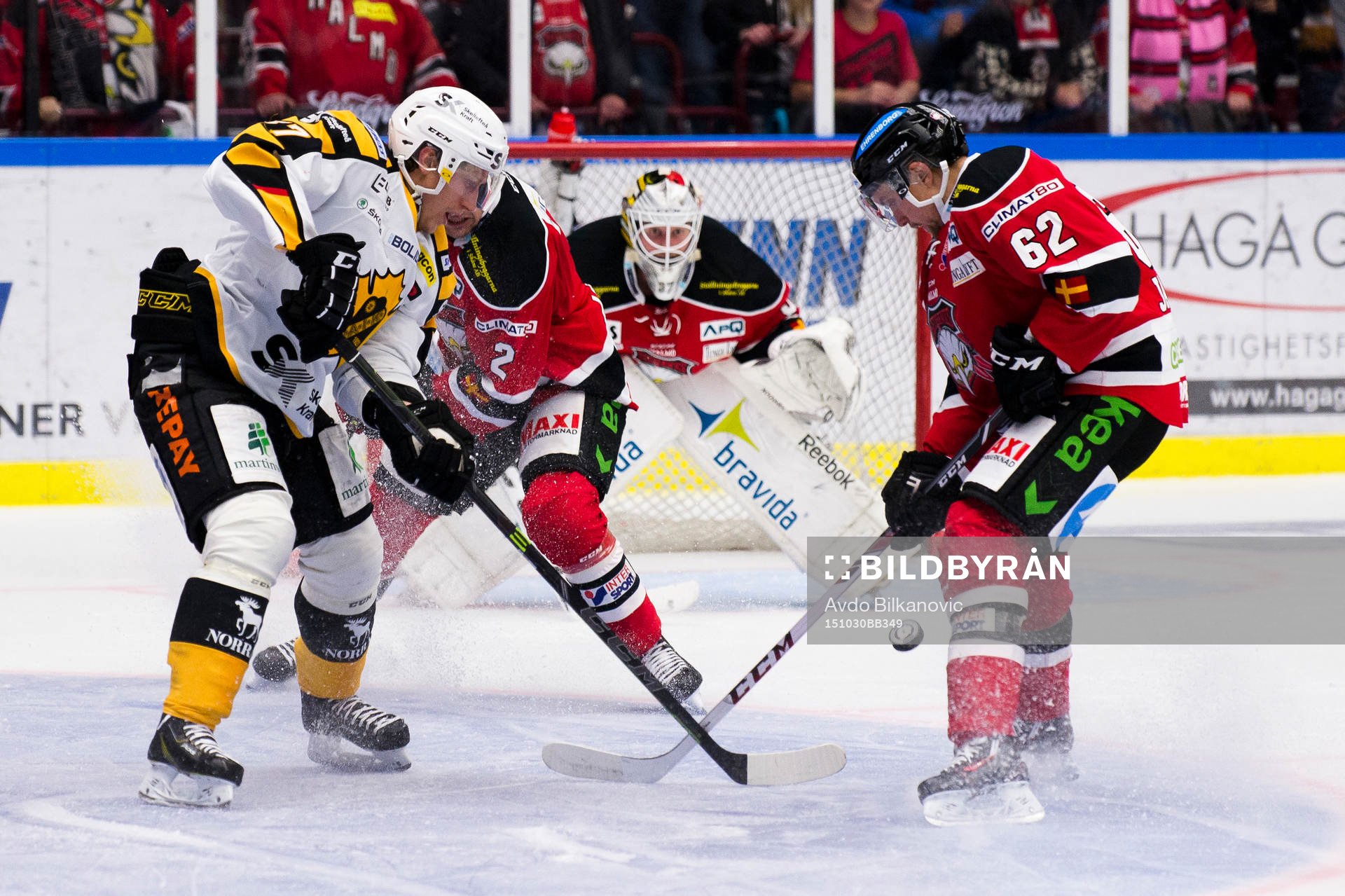 Skellefteås Pär Lindholm och Malmö Redhawks Jens Jakobs