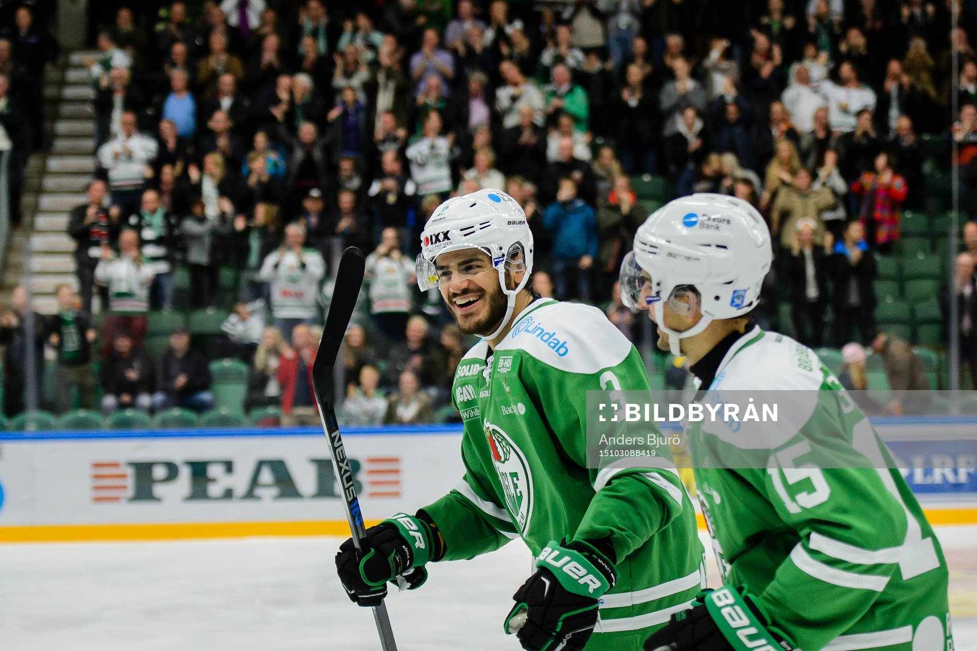 Rögles Almen Bibic och Dominik Granak jublar