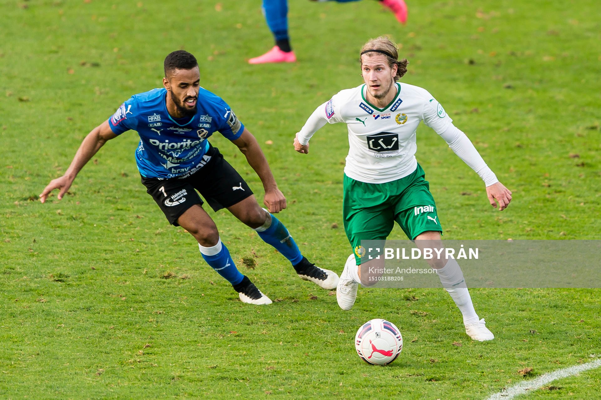 Halmstads Junes Barny och Hammarbys Oliver Silverholt